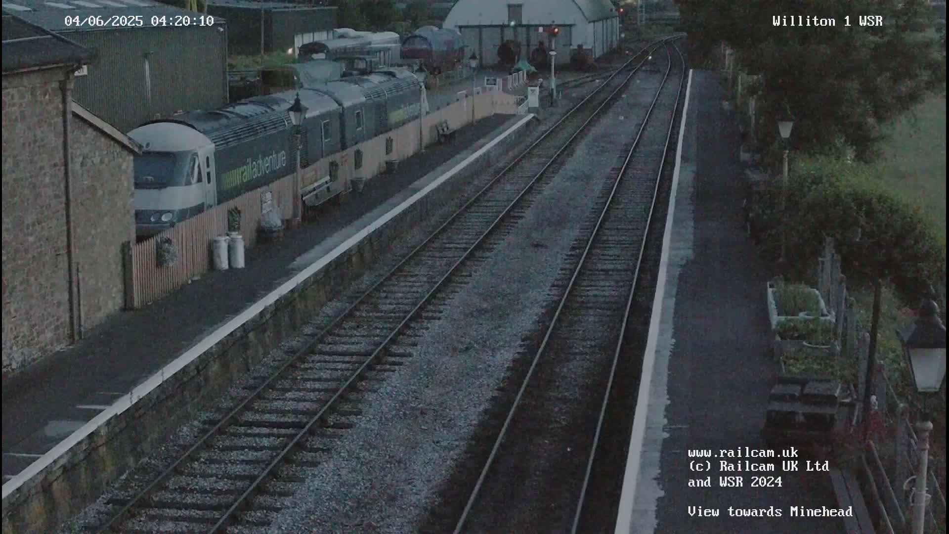 West Somerset Railway Williton Station North Platform View Live Cam  - Somerset, South West, England, United Kingdom