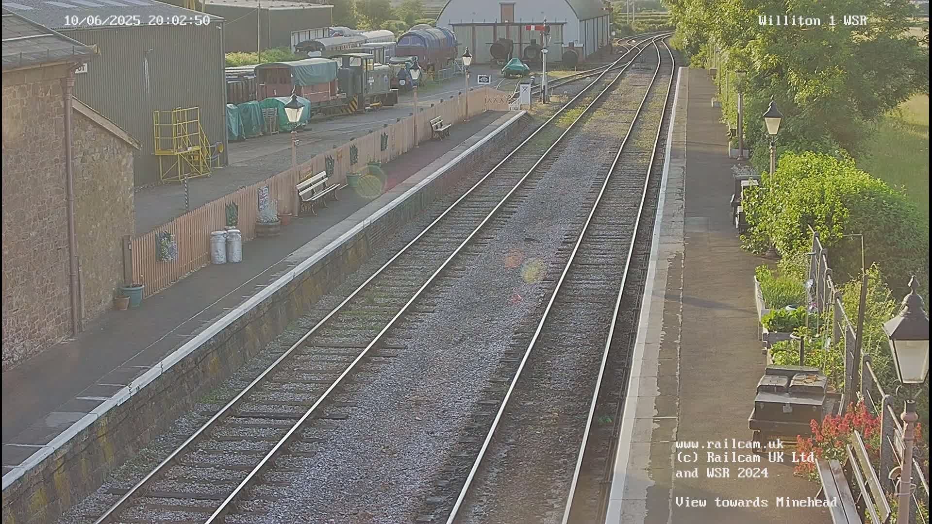 West Somerset Railway Williton Station North Platform View Live Cam  - Somerset, South West, England, United Kingdom