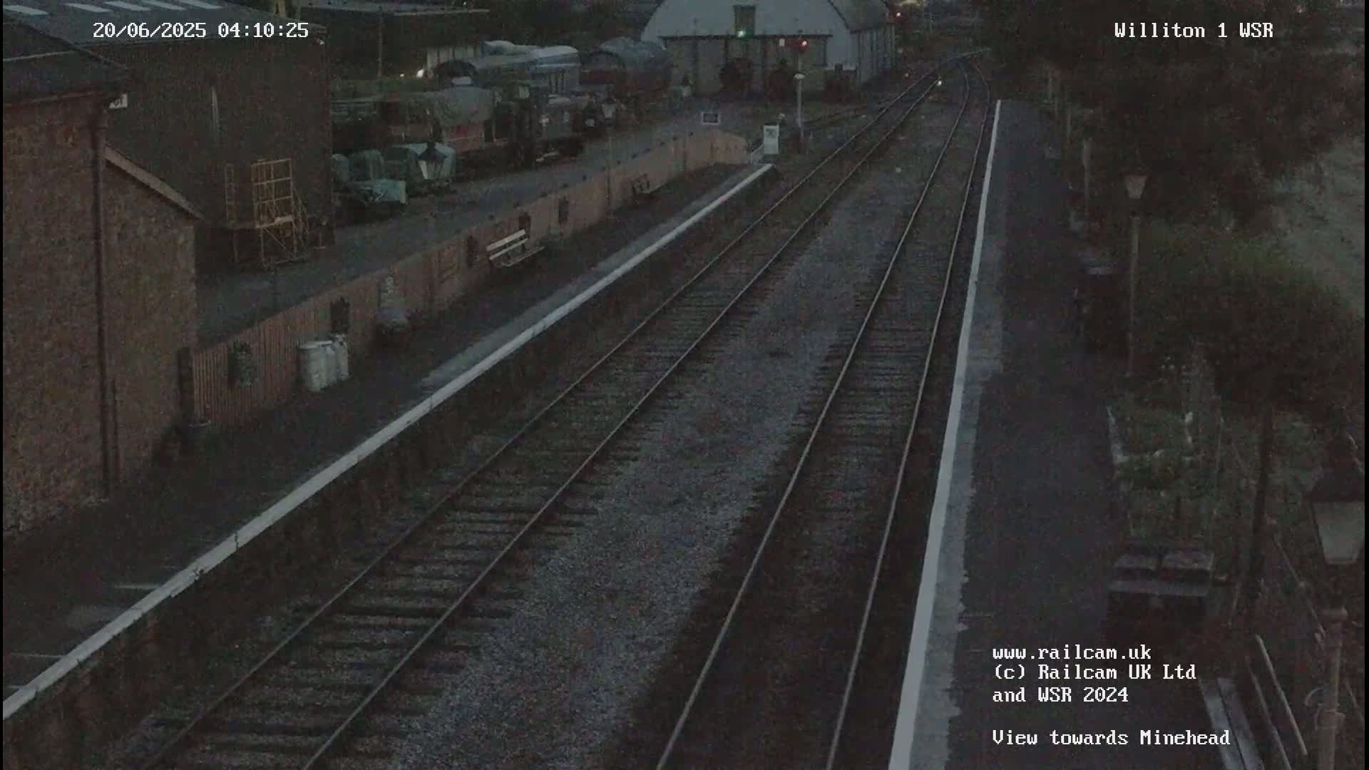 West Somerset Railway Williton Station North Platform View Live Cam  - Somerset, South West, England, United Kingdom