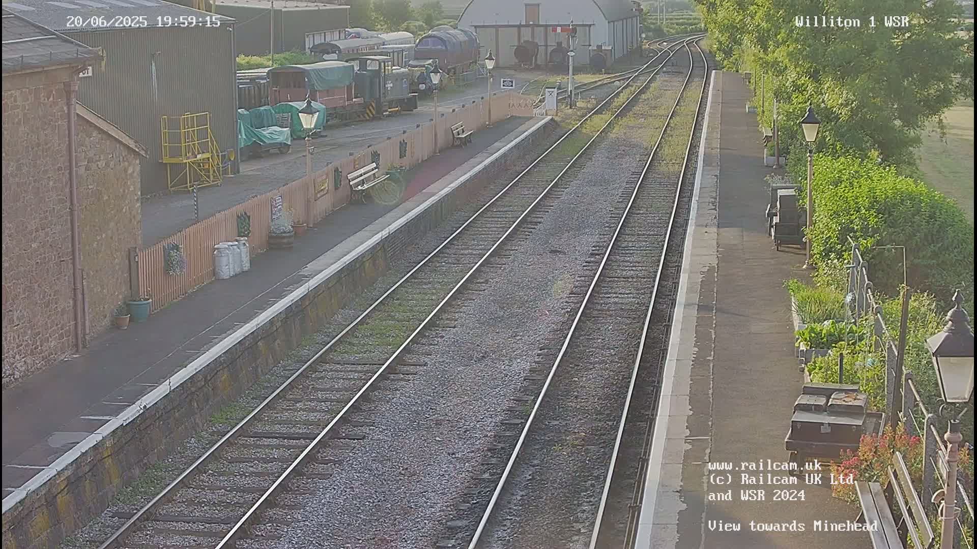 West Somerset Railway Williton Station North Platform View Live Cam  - Somerset, South West, England, United Kingdom