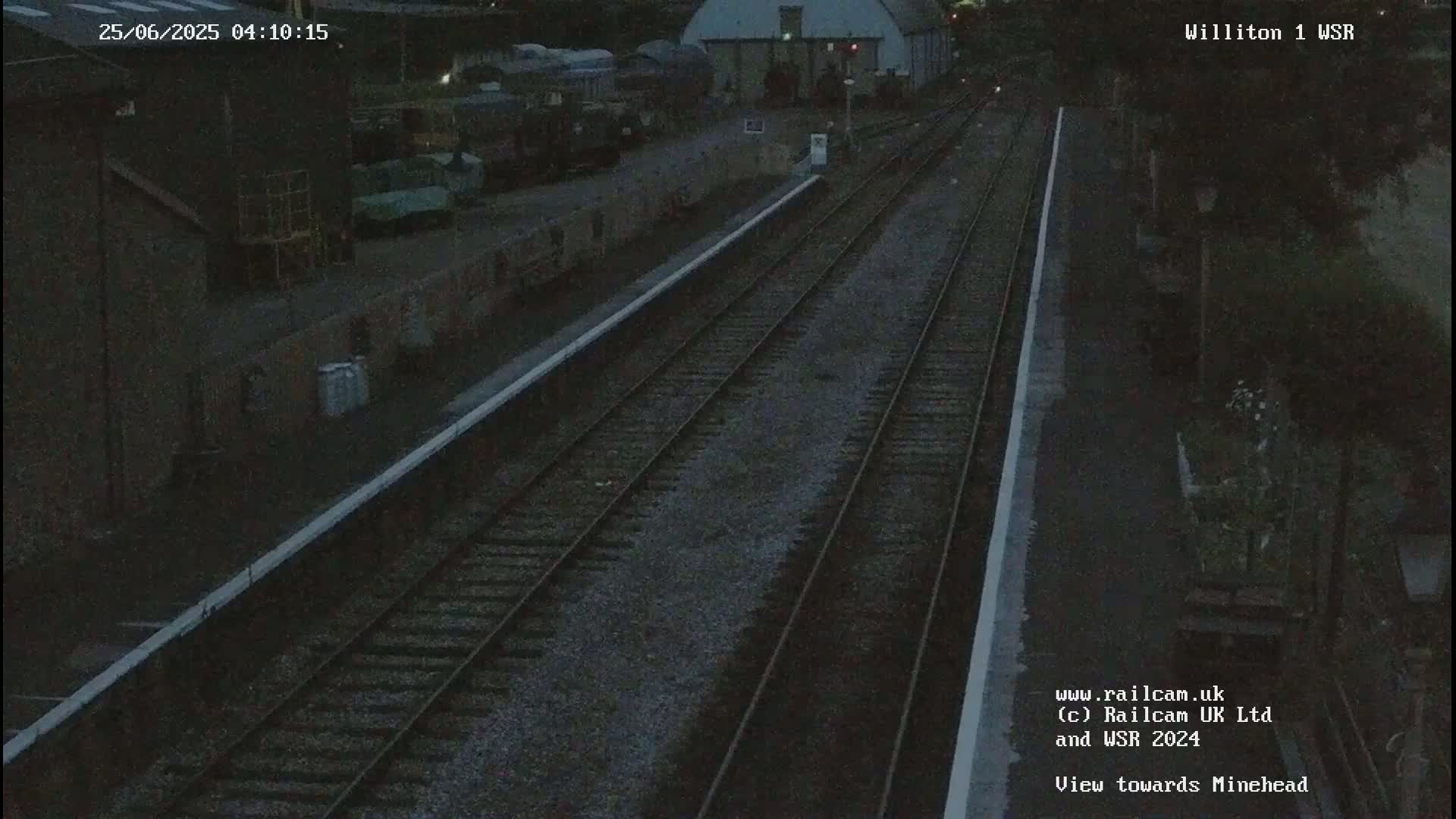 West Somerset Railway Williton Station North Platform View Live Cam  - Somerset, South West, England, United Kingdom