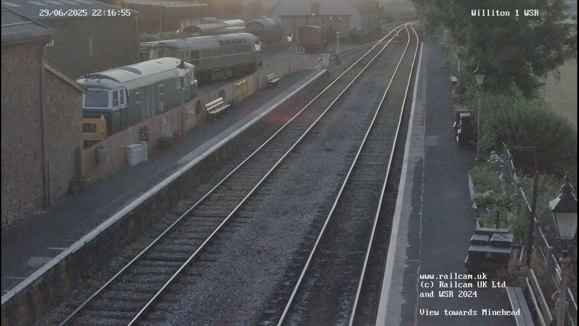 West Somerset Railway Williton Station North Platform View Live Cam  - Somerset, South West, England, United Kingdom