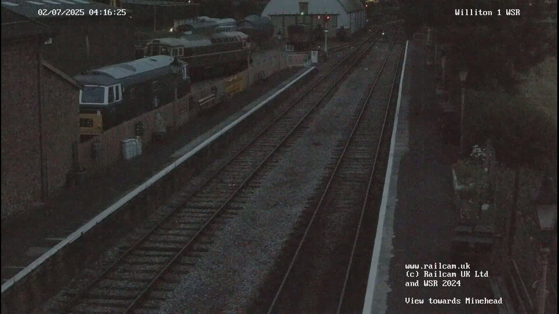 West Somerset Railway Williton Station North Platform View Live Cam  - Somerset, South West, England, United Kingdom