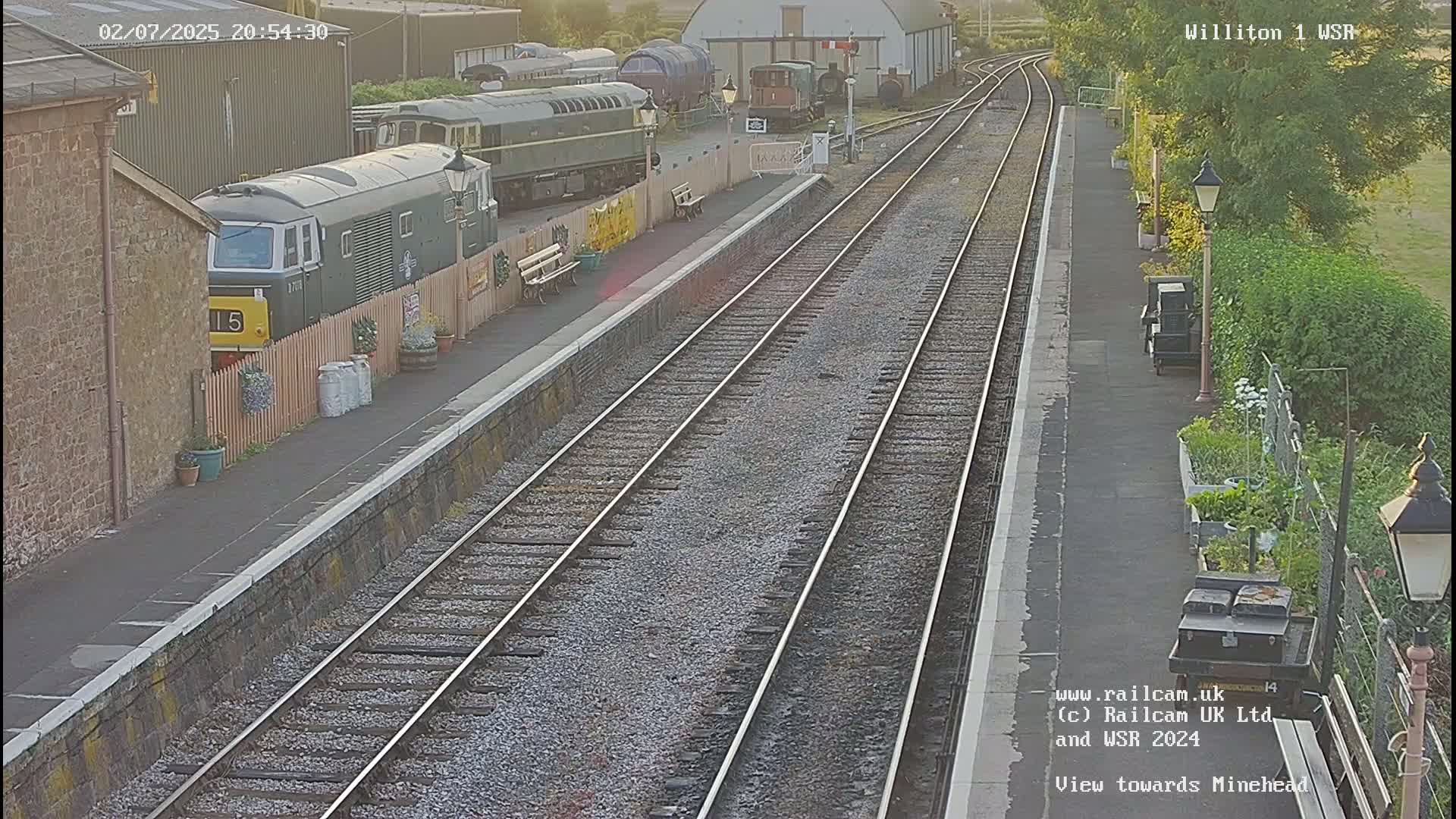 West Somerset Railway Williton Station North Platform View Live Cam  - Somerset, South West, England, United Kingdom
