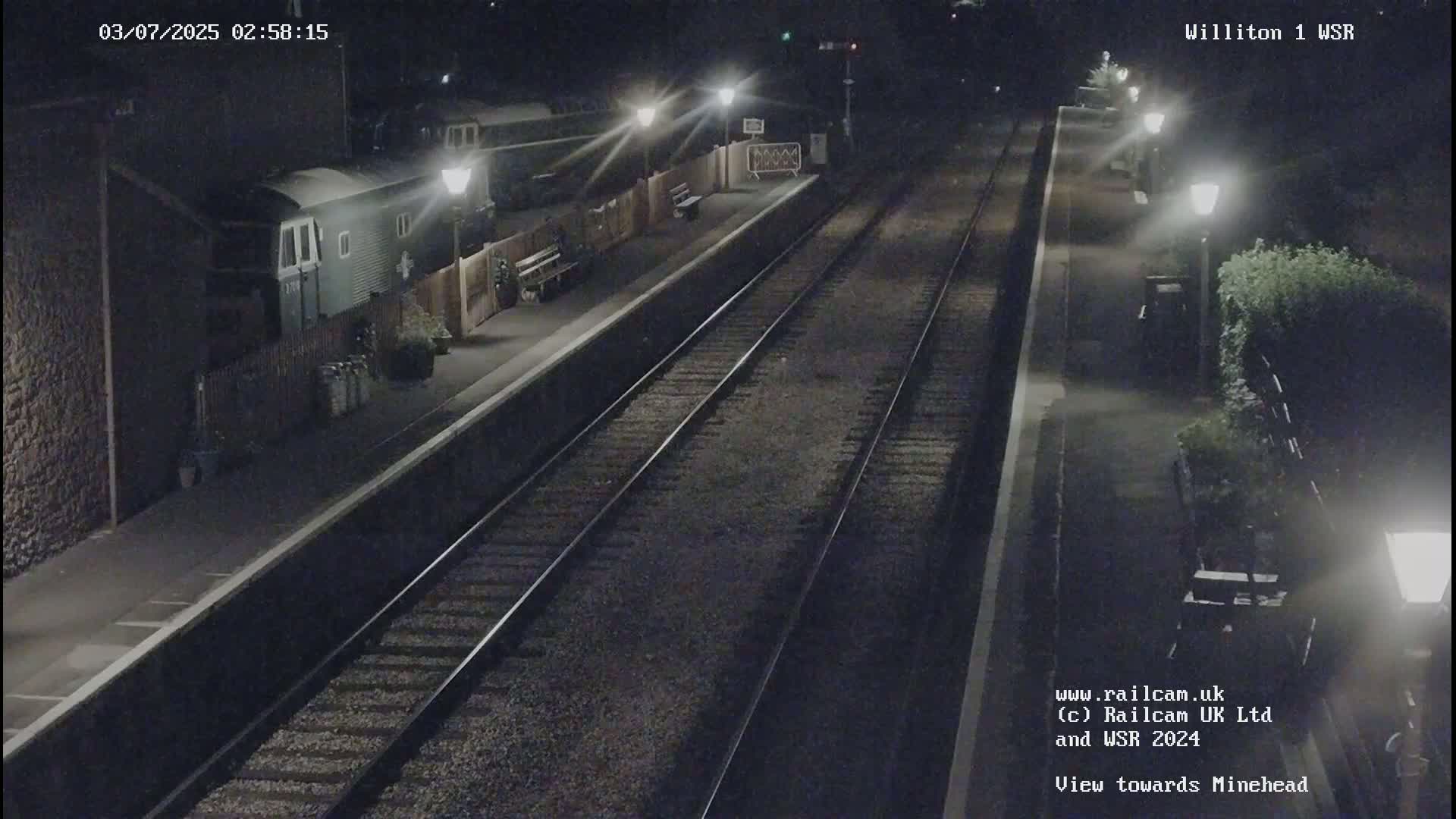 West Somerset Railway Williton Station North Platform View Live Cam  - Somerset, South West, England, United Kingdom