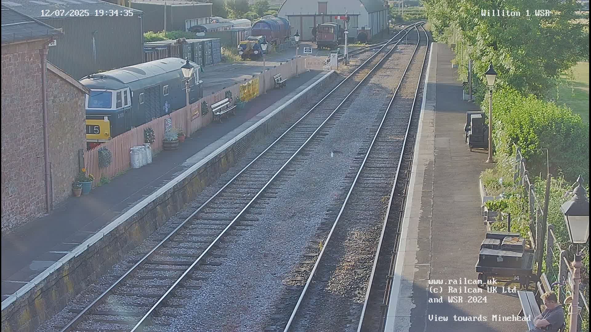 West Somerset Railway Williton Station North Platform View Live Cam  - Somerset, South West, England, United Kingdom