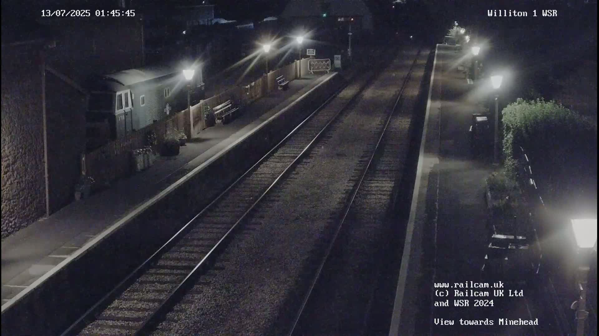 West Somerset Railway Williton Station North Platform View Live Cam  - Somerset, South West, England, United Kingdom