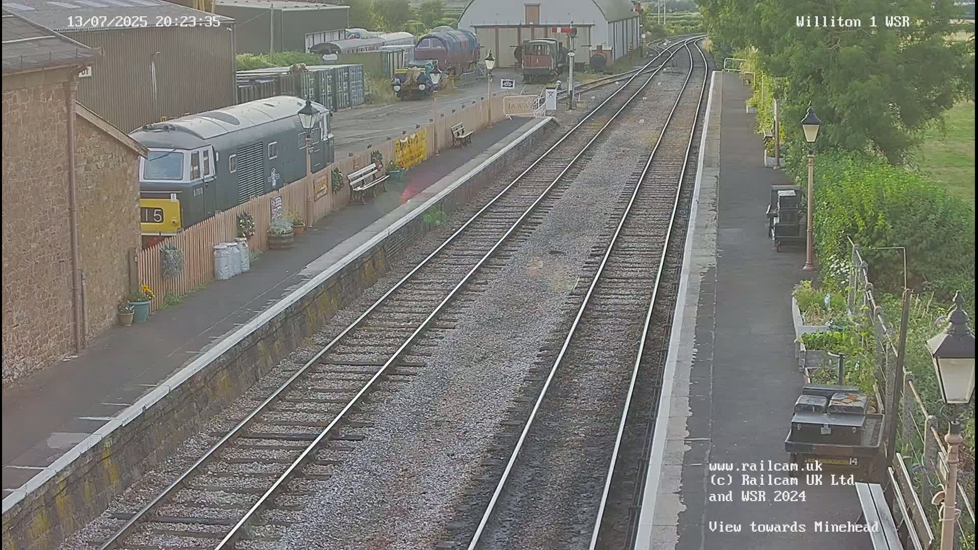 West Somerset Railway Williton Station North Platform View Live Cam  - Somerset, South West, England, United Kingdom