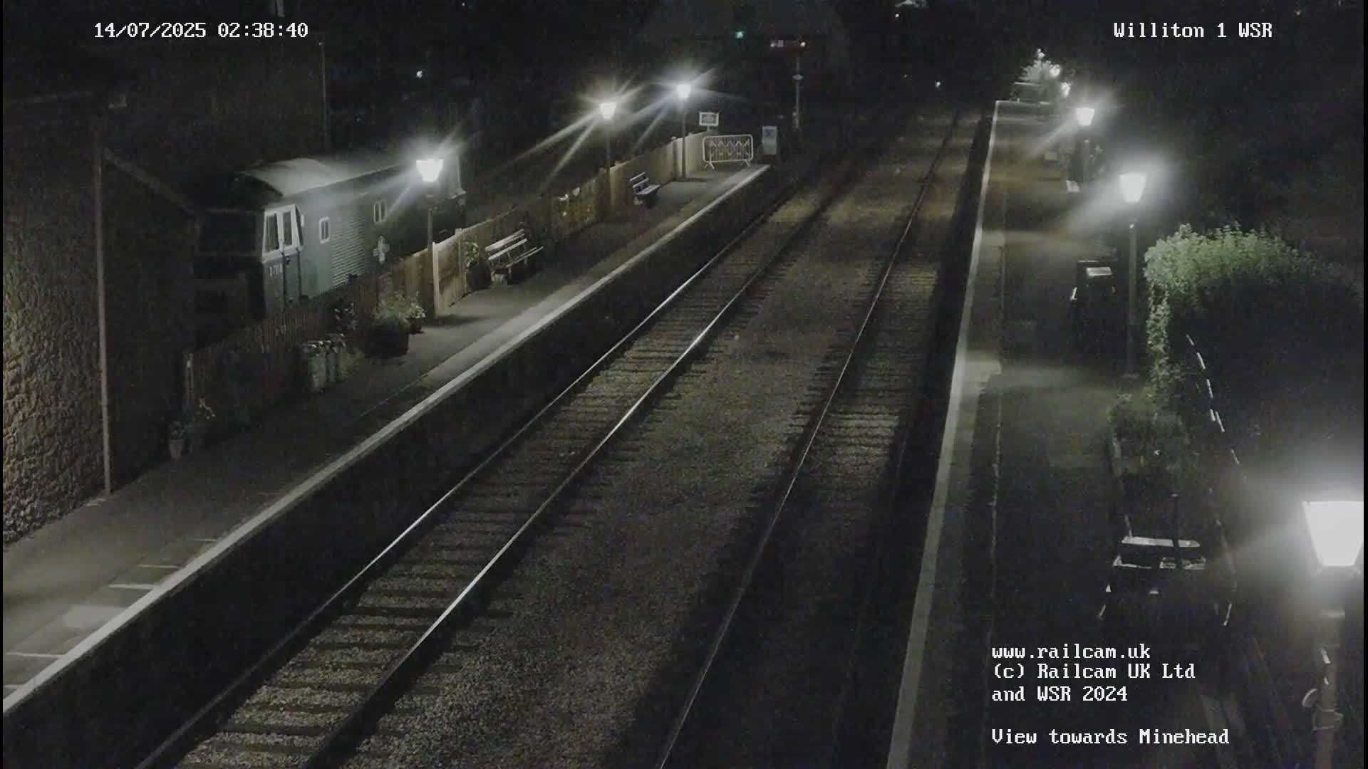 West Somerset Railway Williton Station North Platform View Live Cam  - Somerset, South West, England, United Kingdom