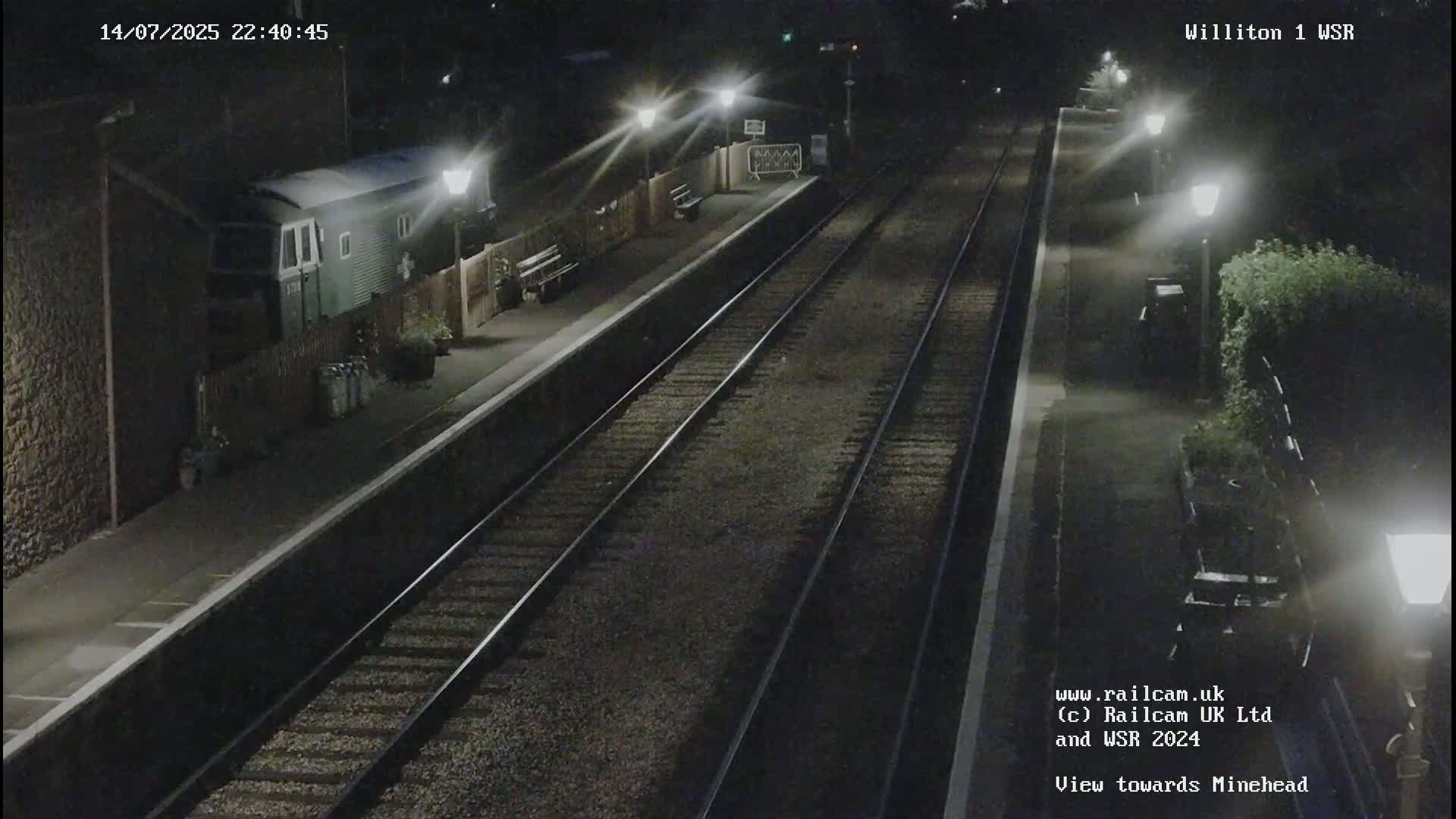 West Somerset Railway Williton Station North Platform View Live Cam  - Somerset, South West, England, United Kingdom