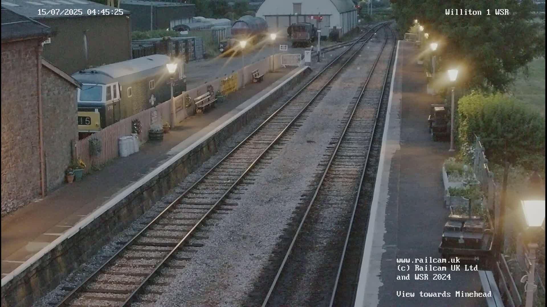 West Somerset Railway Williton Station North Platform View Live Cam  - Somerset, South West, England, United Kingdom