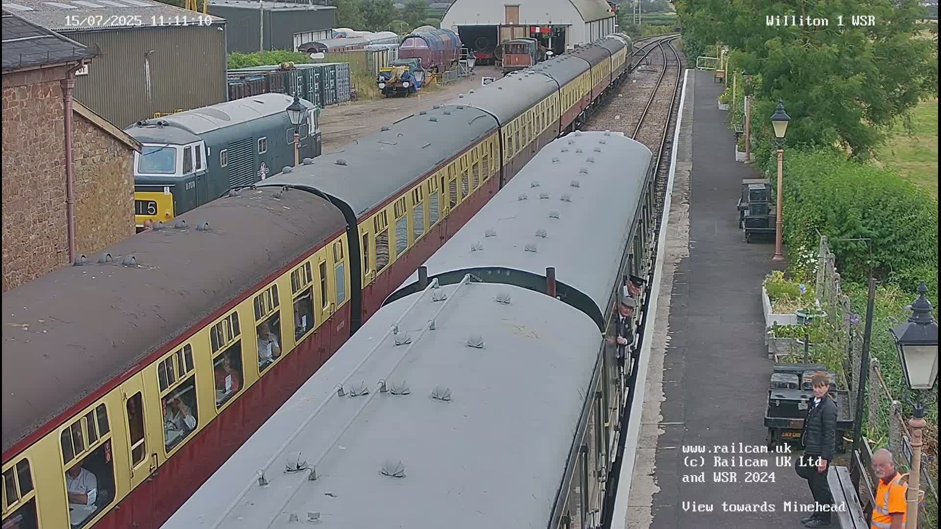 West Somerset Railway Williton Station North Platform View Live Cam  - Somerset, South West, England, United Kingdom