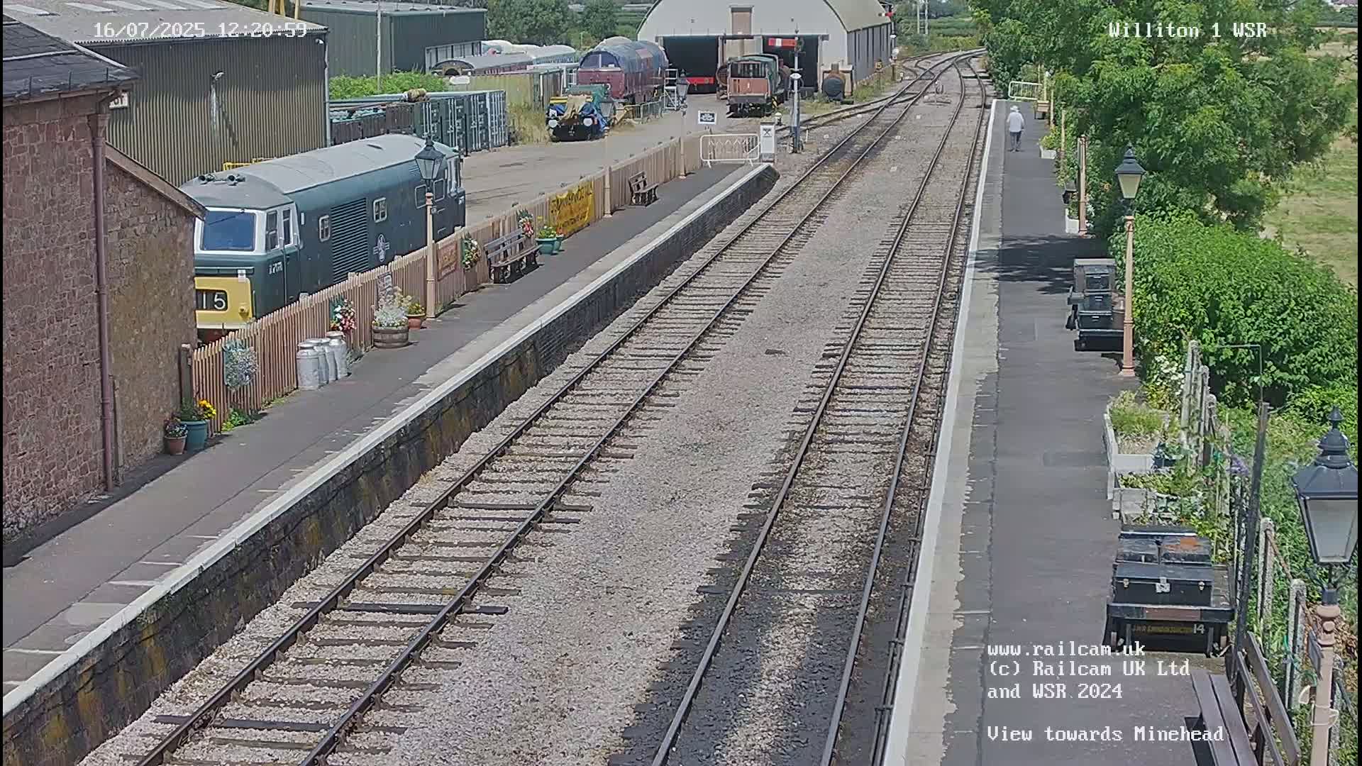 West Somerset Railway Williton Station North Platform View Live Cam  - Somerset, South West, England, United Kingdom