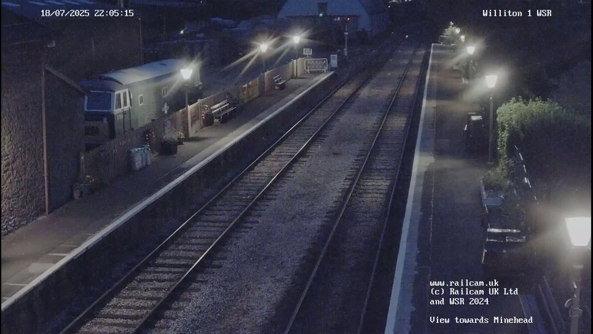 West Somerset Railway Williton Station North Platform View Live Cam  - Somerset, South West, England, United Kingdom