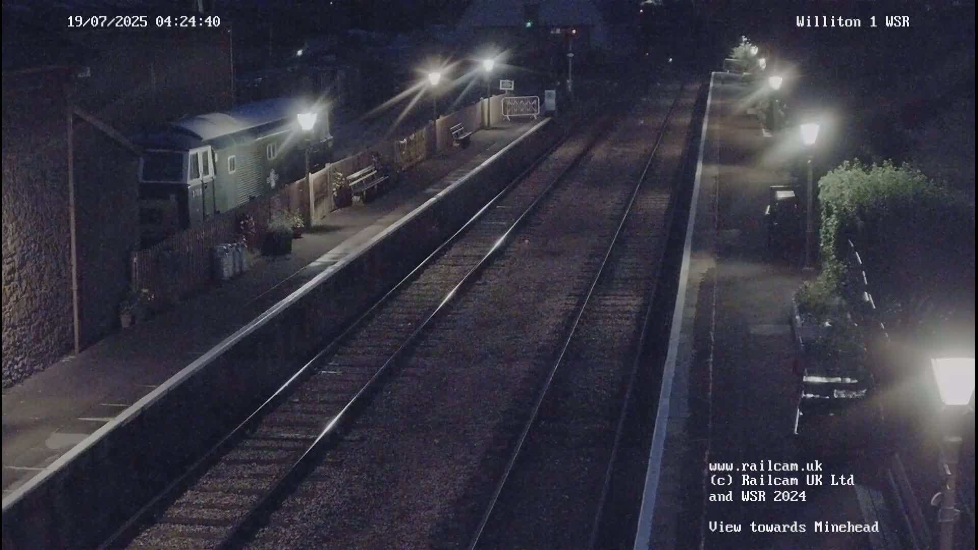 West Somerset Railway Williton Station North Platform View Live Cam  - Somerset, South West, England, United Kingdom