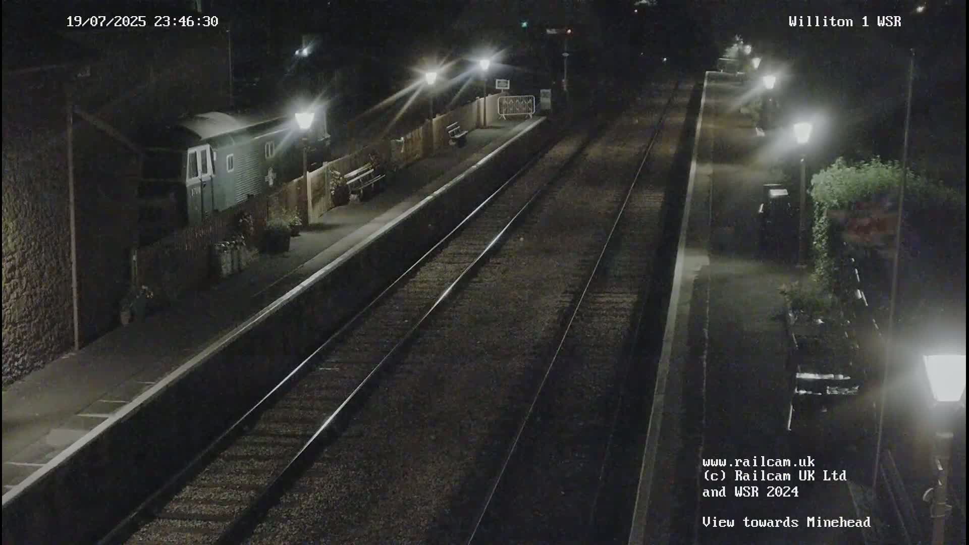 West Somerset Railway Williton Station North Platform View Live Cam  - Somerset, South West, England, United Kingdom