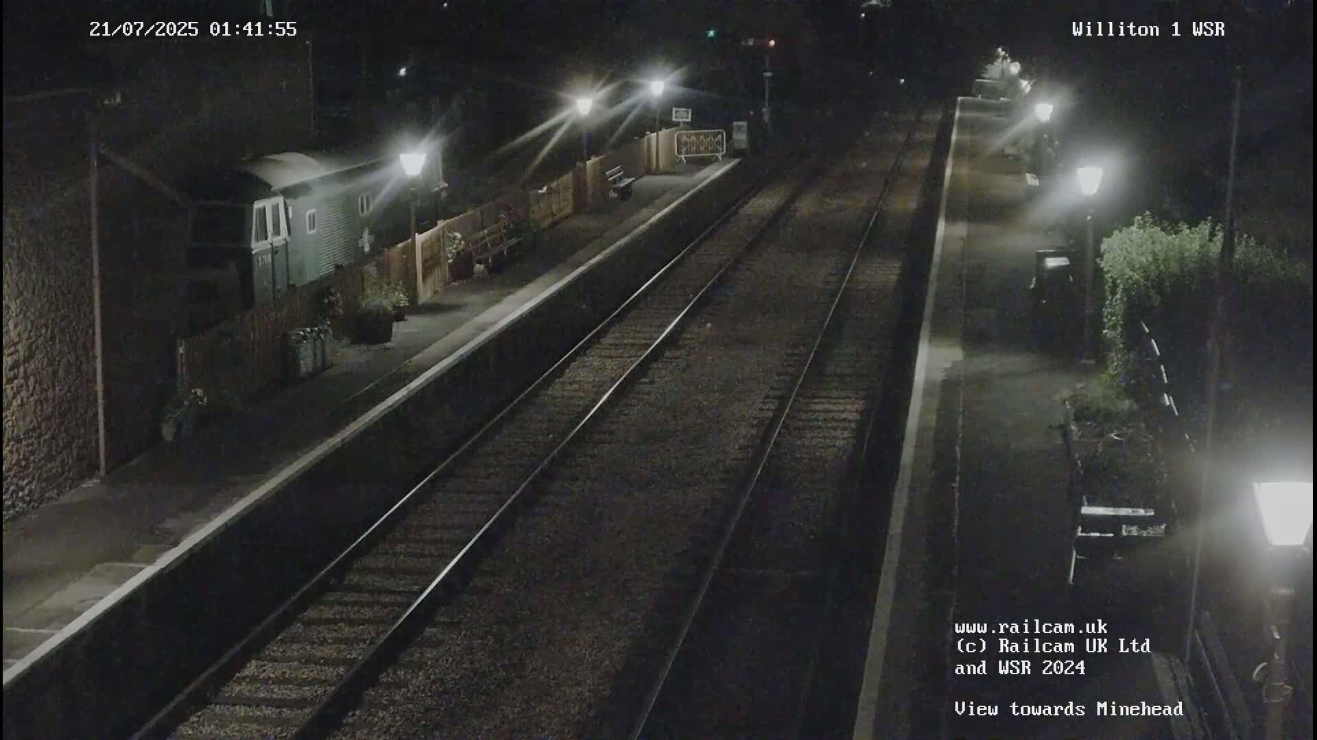 West Somerset Railway Williton Station North Platform View Live Cam  - Somerset, South West, England, United Kingdom