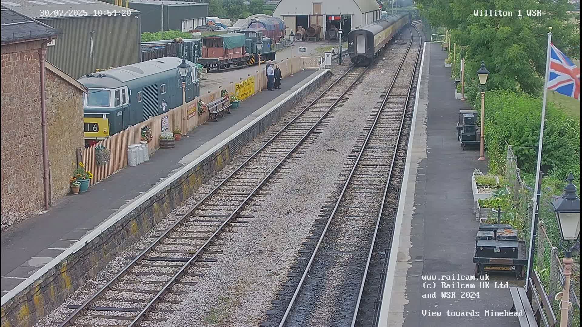 West Somerset Railway Williton Station North Platform View Live Cam  - Somerset, South West, England, United Kingdom