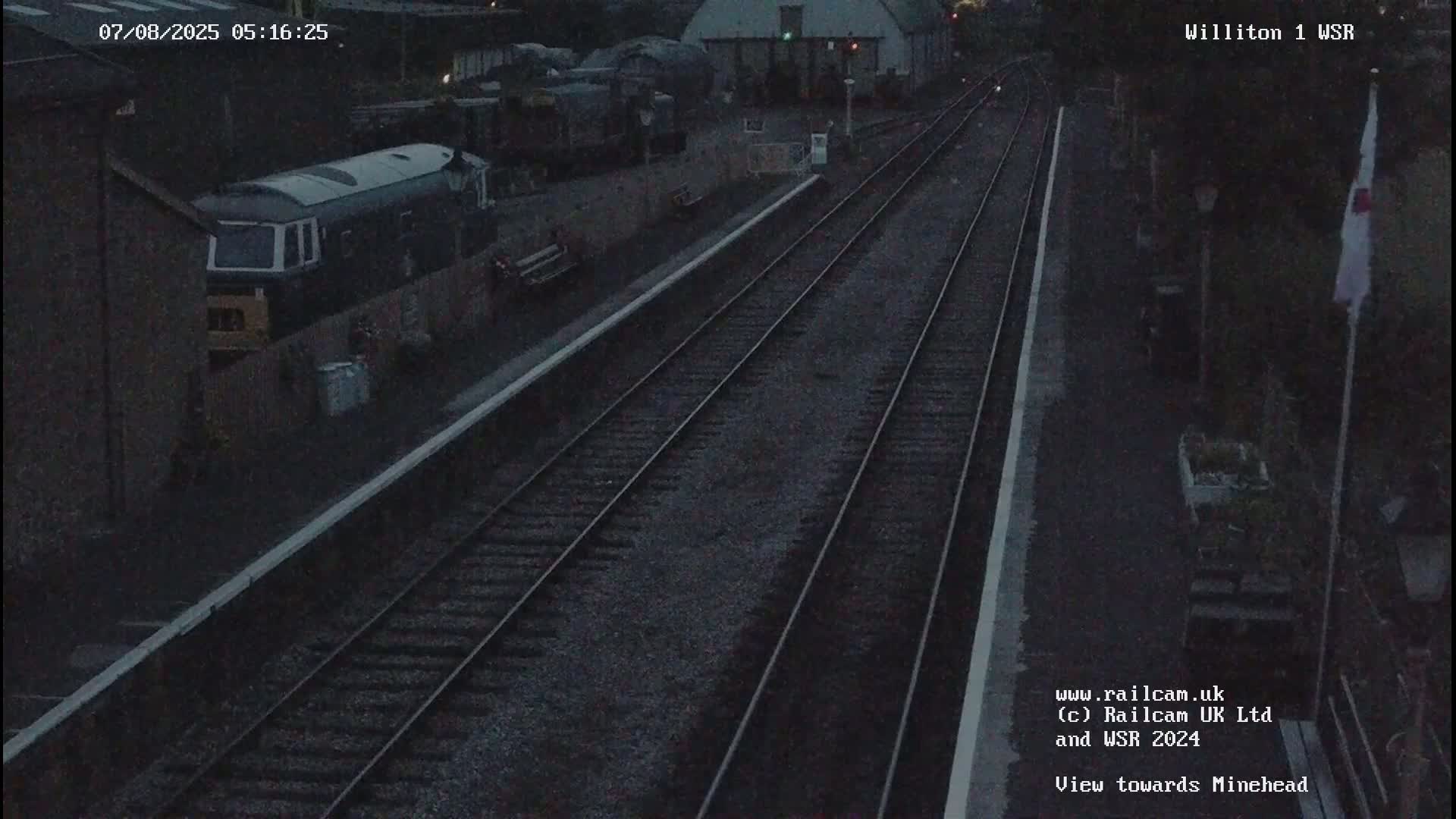 West Somerset Railway Williton Station North Platform View Live Cam  - Somerset, South West, England, United Kingdom