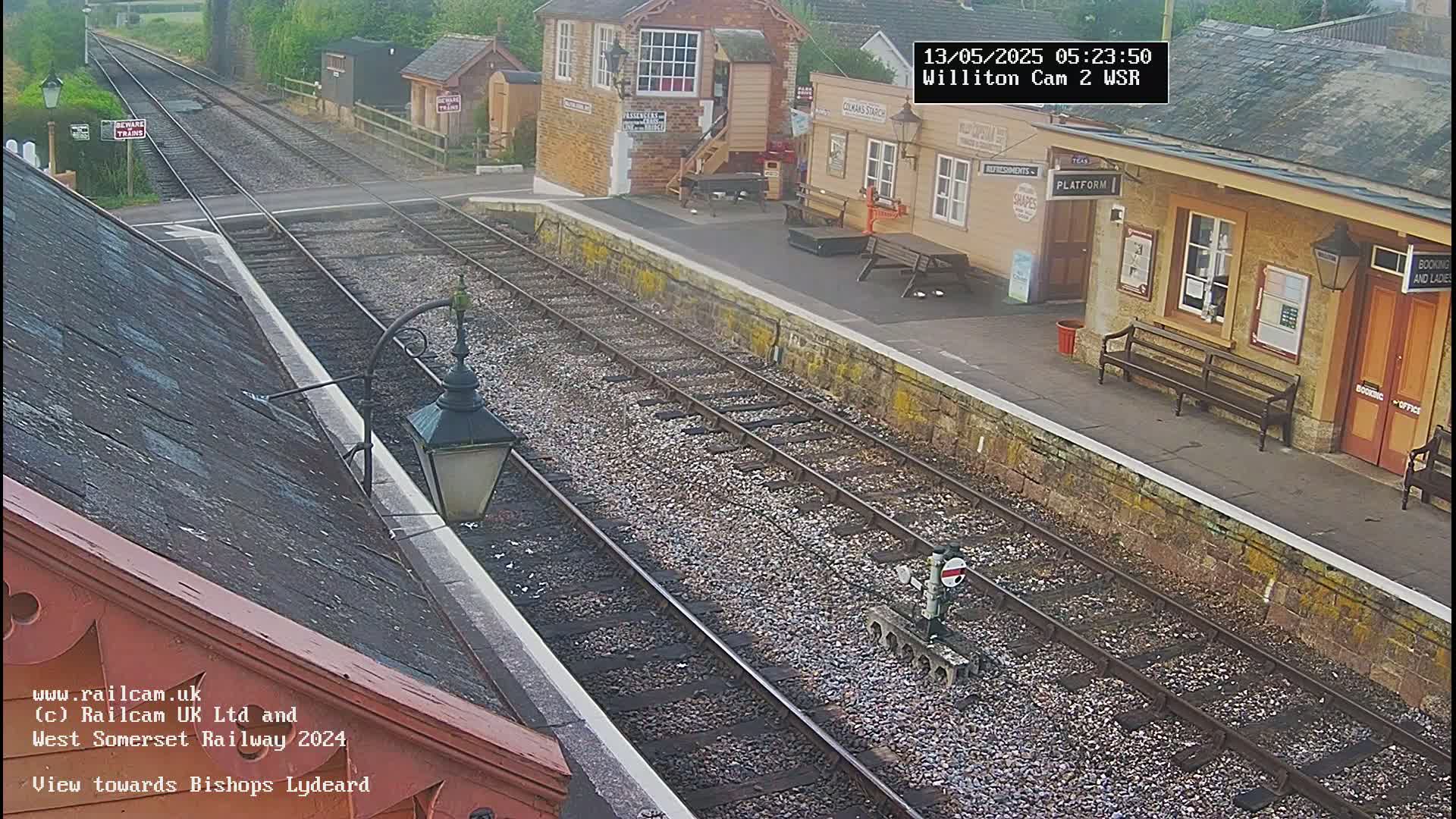 West Somerset Railway Williton Station South Platform View Live Cam  - Somerset, South West, England, United Kingdom