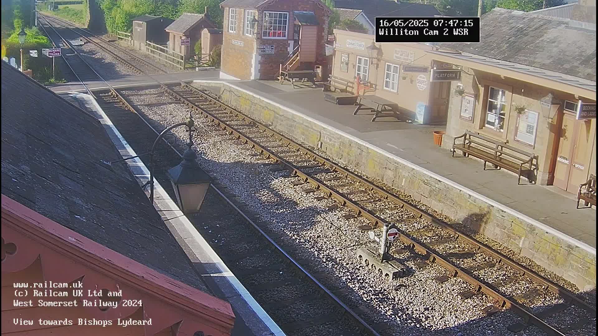 West Somerset Railway Williton Station South Platform View Live Cam  - Somerset, South West, England, United Kingdom