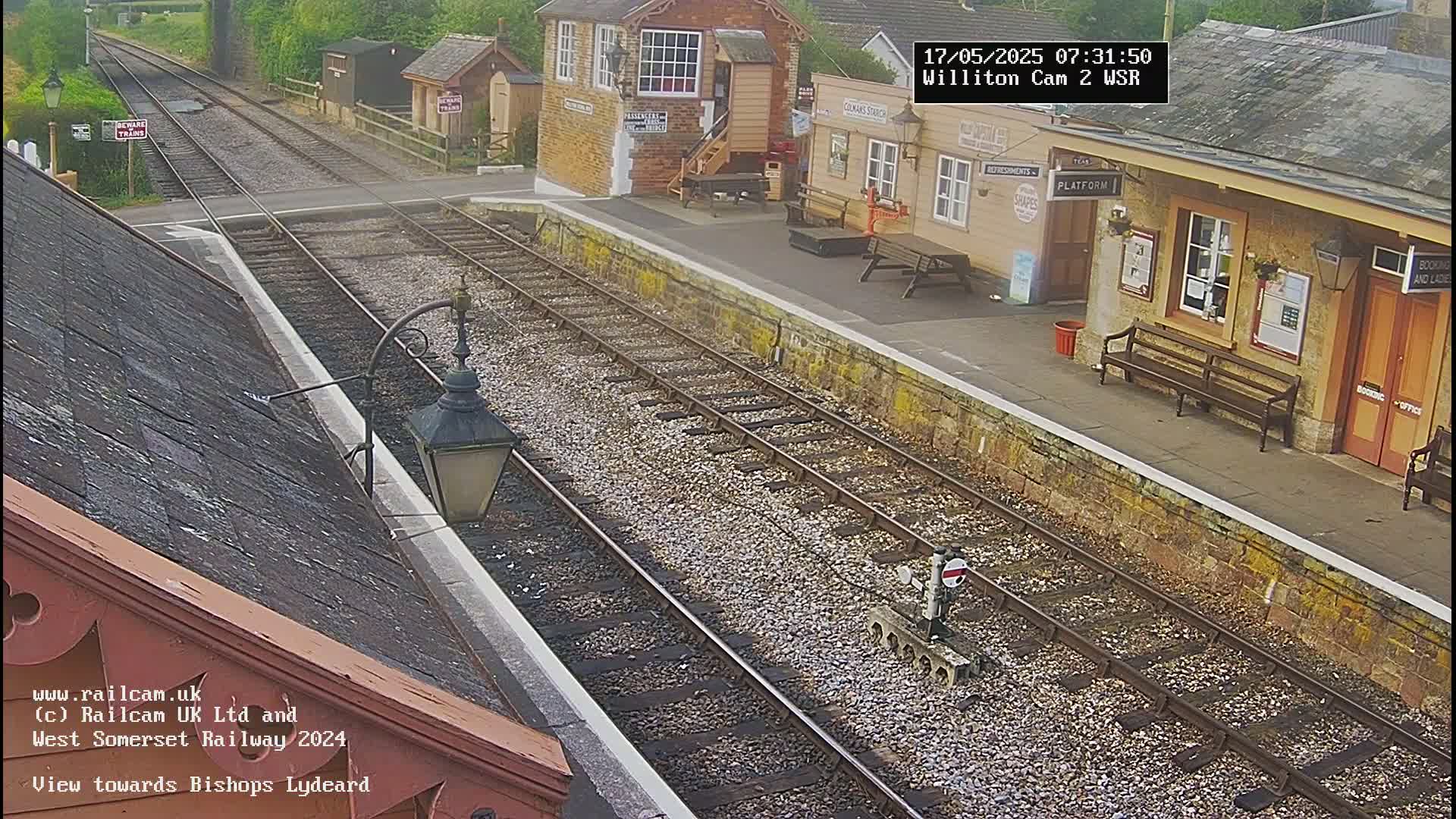 West Somerset Railway Williton Station South Platform View Live Cam  - Somerset, South West, England, United Kingdom