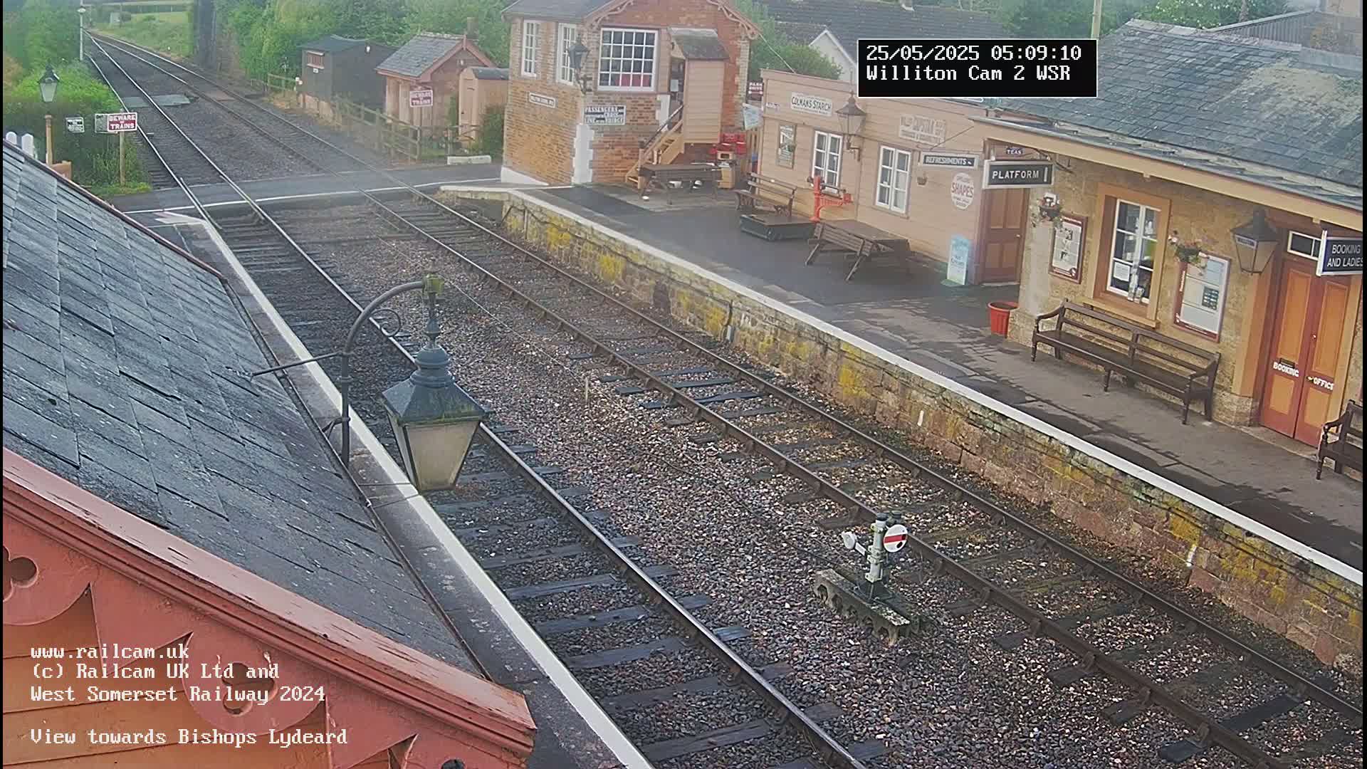 West Somerset Railway Williton Station South Platform View Live Cam  - Somerset, South West, England, United Kingdom