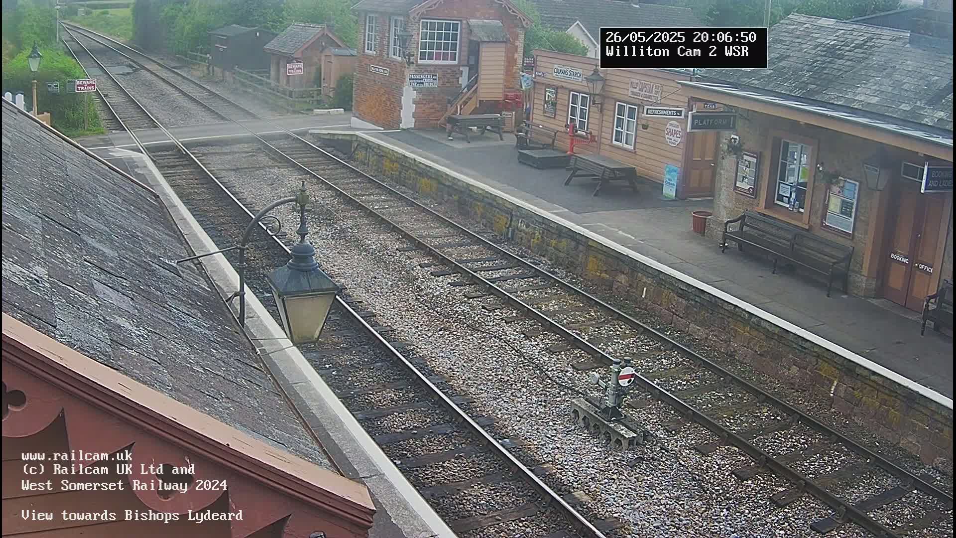 West Somerset Railway Williton Station South Platform View Live Cam  - Somerset, South West, England, United Kingdom