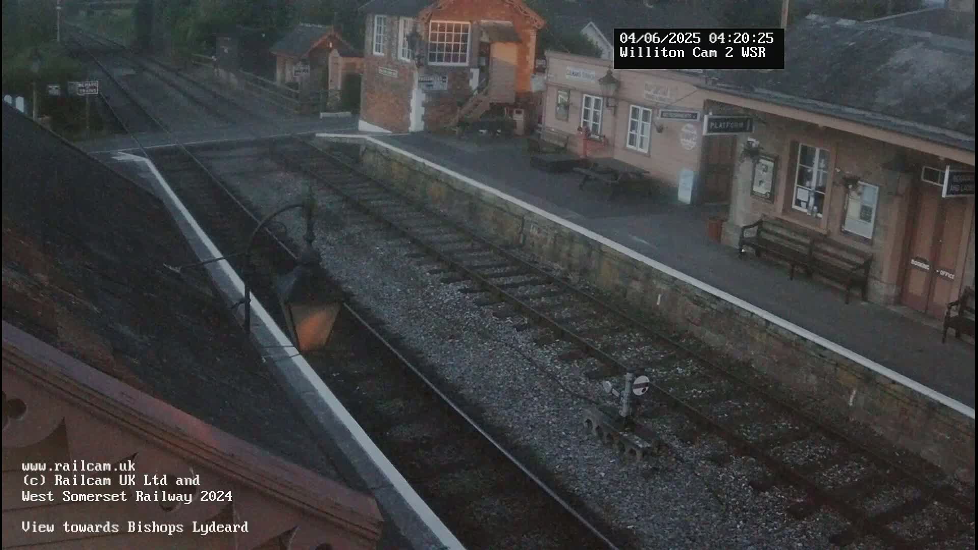 West Somerset Railway Williton Station South Platform View Live Cam  - Somerset, South West, England, United Kingdom