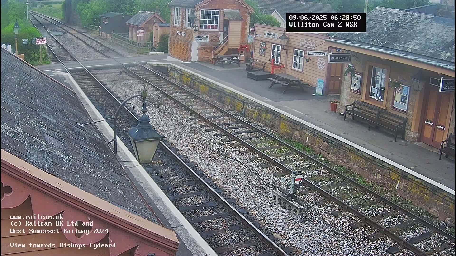 West Somerset Railway Williton Station South Platform View Live Cam  - Somerset, South West, England, United Kingdom