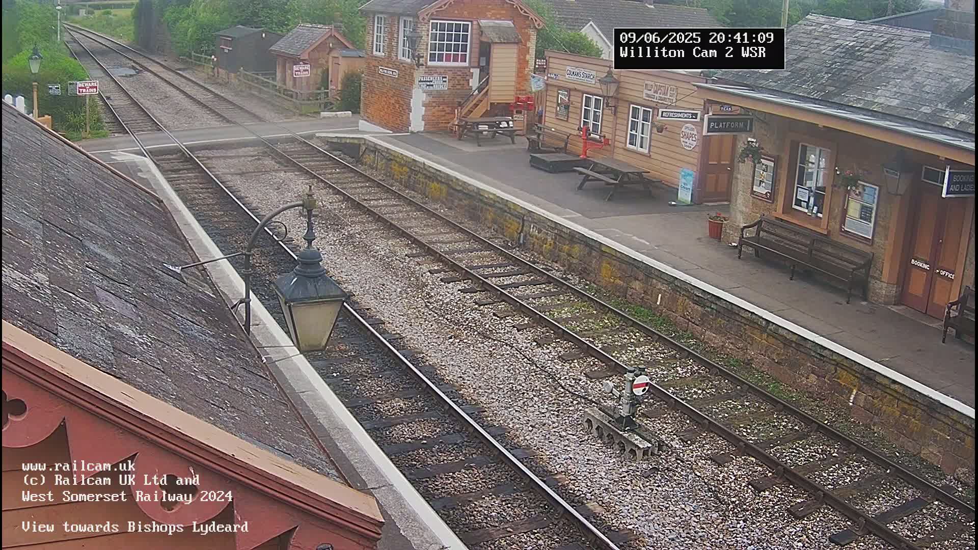 West Somerset Railway Williton Station South Platform View Live Cam  - Somerset, South West, England, United Kingdom