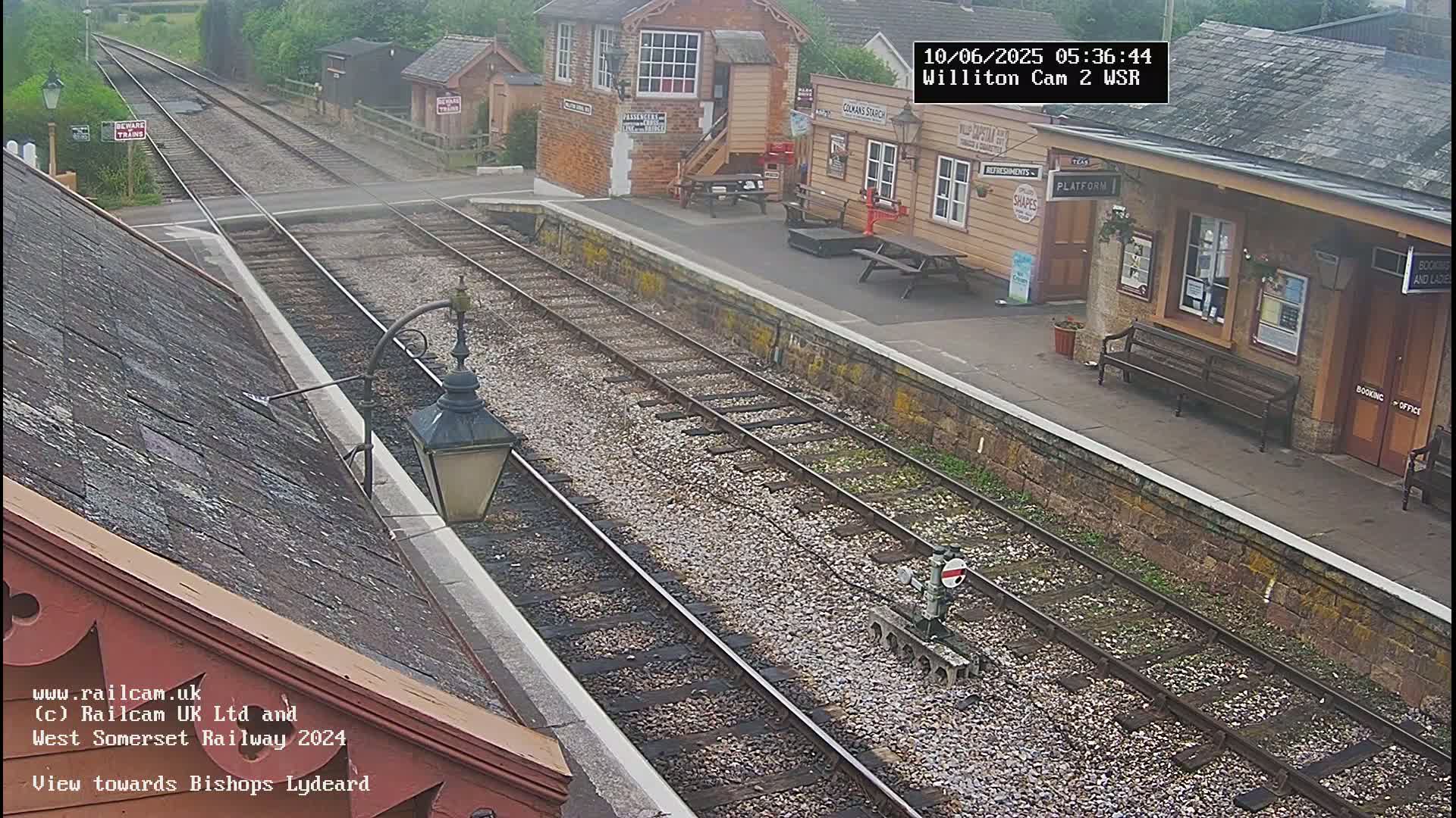 West Somerset Railway Williton Station South Platform View Live Cam  - Somerset, South West, England, United Kingdom