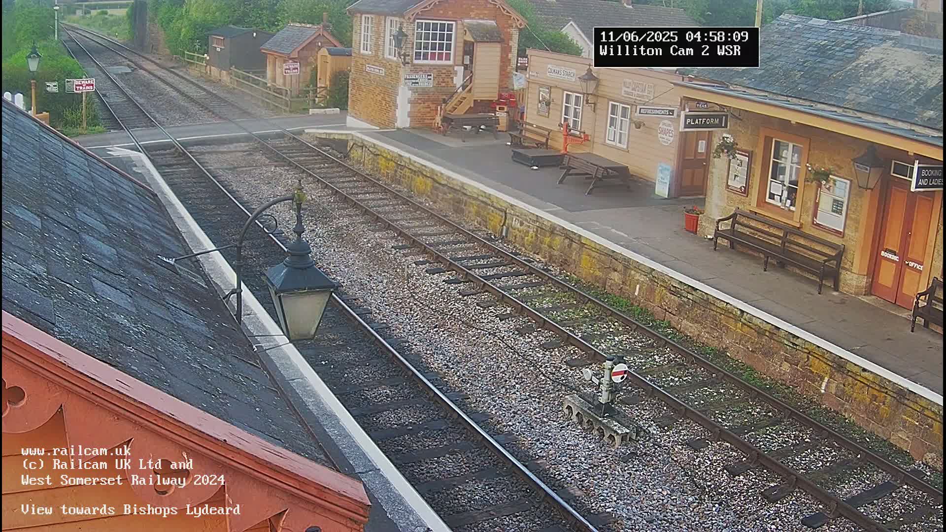 West Somerset Railway Williton Station South Platform View Live Cam  - Somerset, South West, England, United Kingdom
