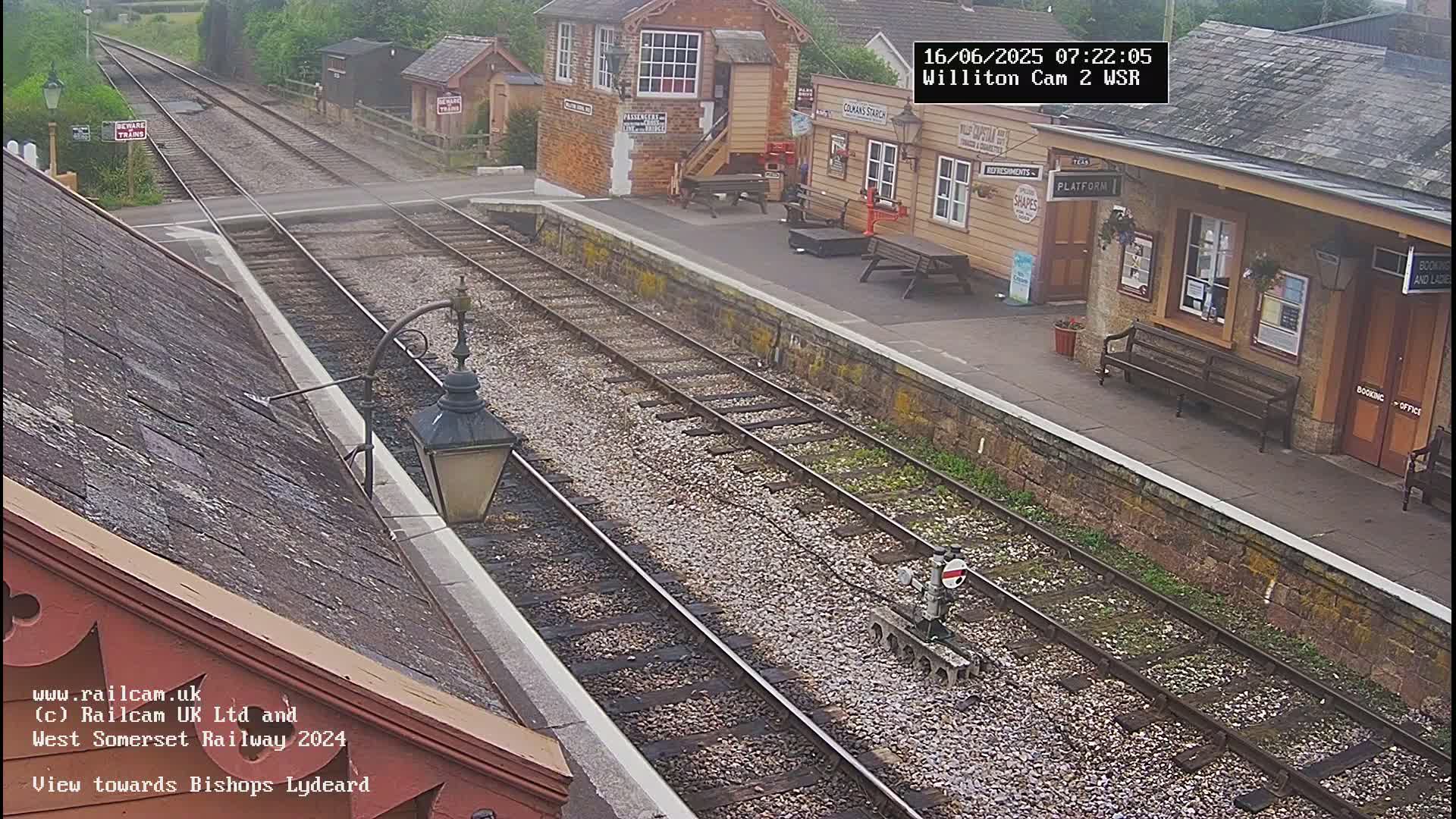 West Somerset Railway Williton Station South Platform View Live Cam  - Somerset, South West, England, United Kingdom
