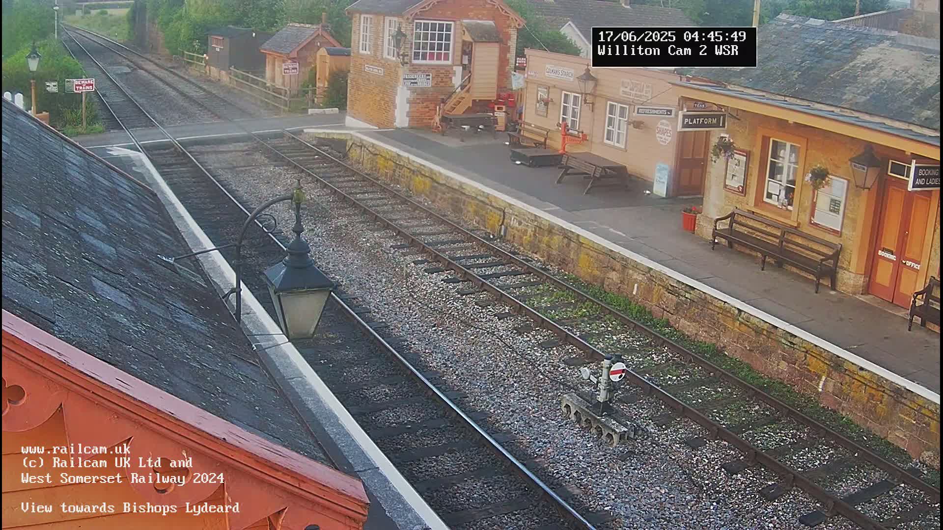 West Somerset Railway Williton Station South Platform View Live Cam  - Somerset, South West, England, United Kingdom