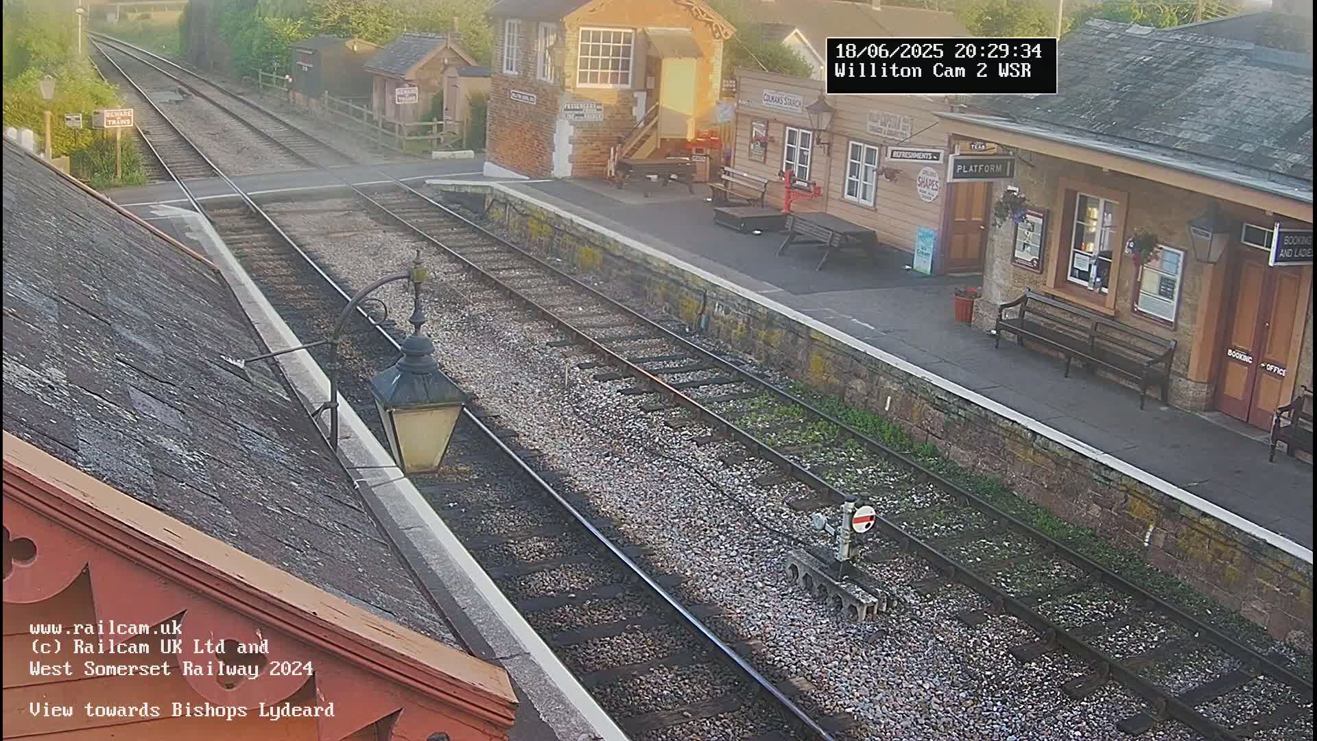 West Somerset Railway Williton Station South Platform View Live Cam  - Somerset, South West, England, United Kingdom