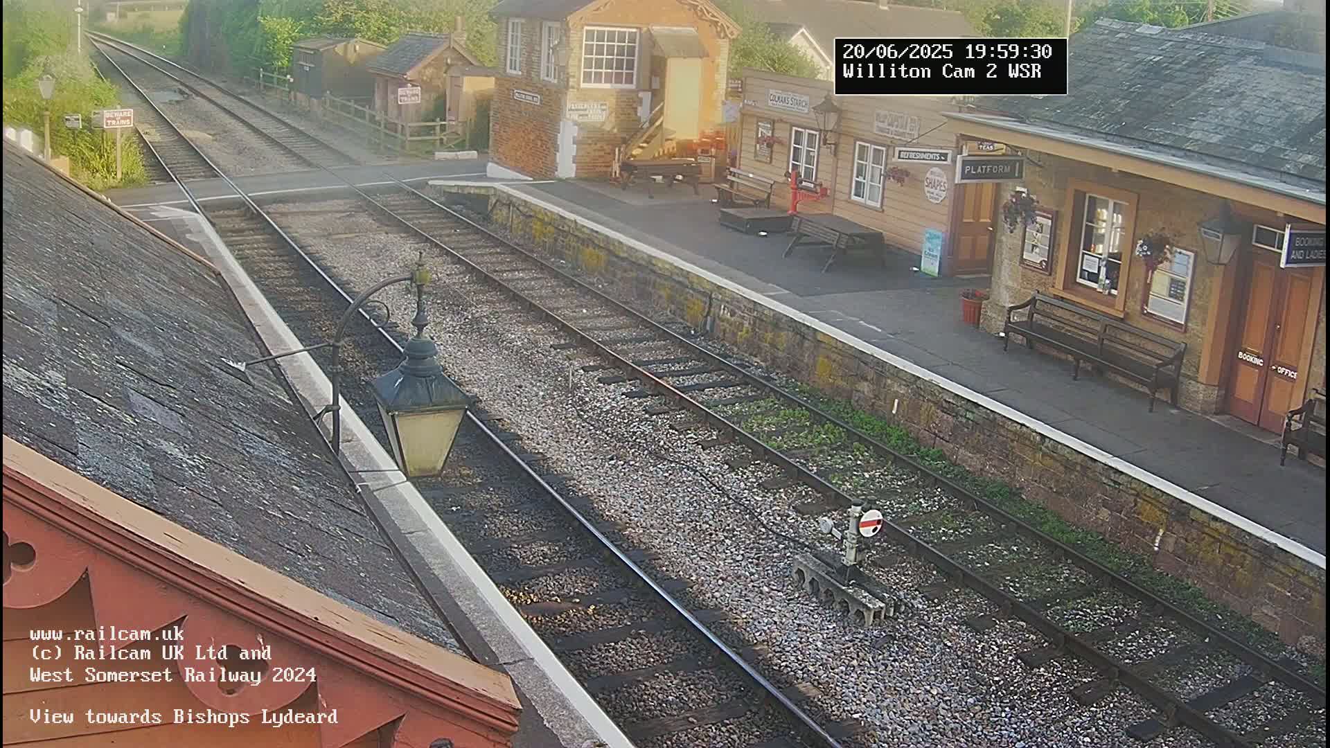 West Somerset Railway Williton Station South Platform View Live Cam  - Somerset, South West, England, United Kingdom