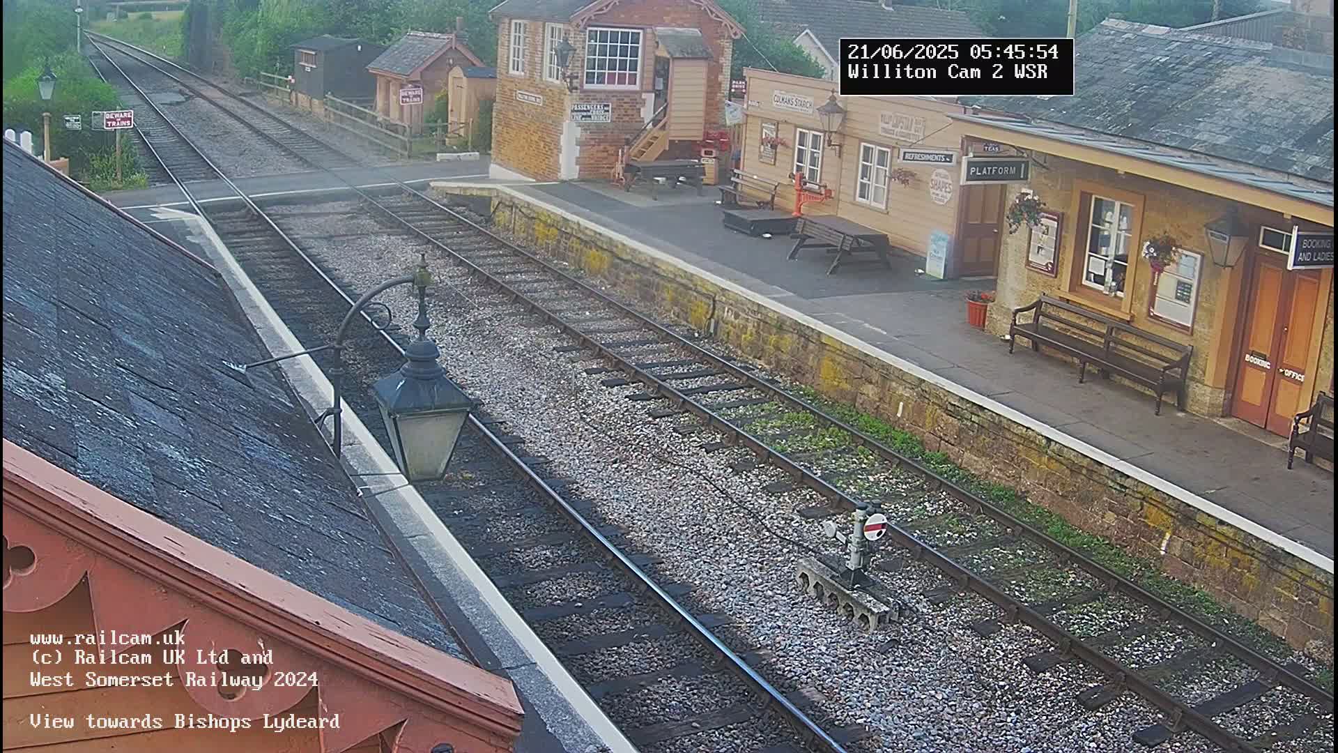 West Somerset Railway Williton Station South Platform View Live Cam  - Somerset, South West, England, United Kingdom