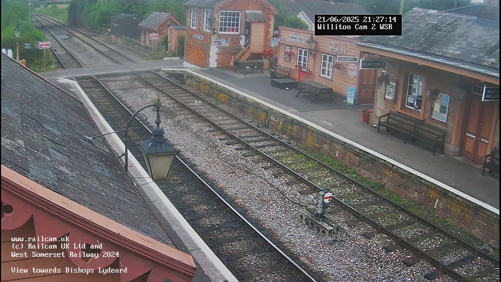 West Somerset Railway Williton Station South Platform View Live Cam  - Somerset, South West, England, United Kingdom