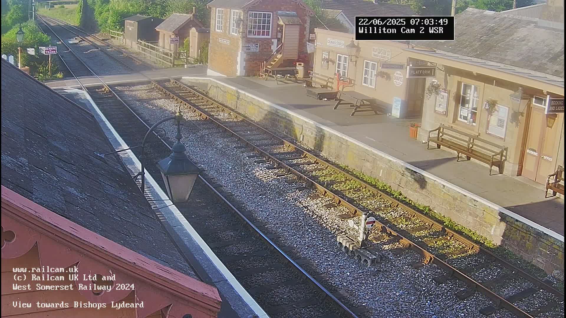 West Somerset Railway Williton Station South Platform View Live Cam  - Somerset, South West, England, United Kingdom