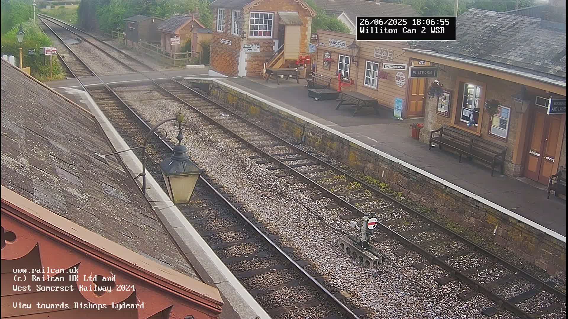 West Somerset Railway Williton Station South Platform View Live Cam  - Somerset, South West, England, United Kingdom
