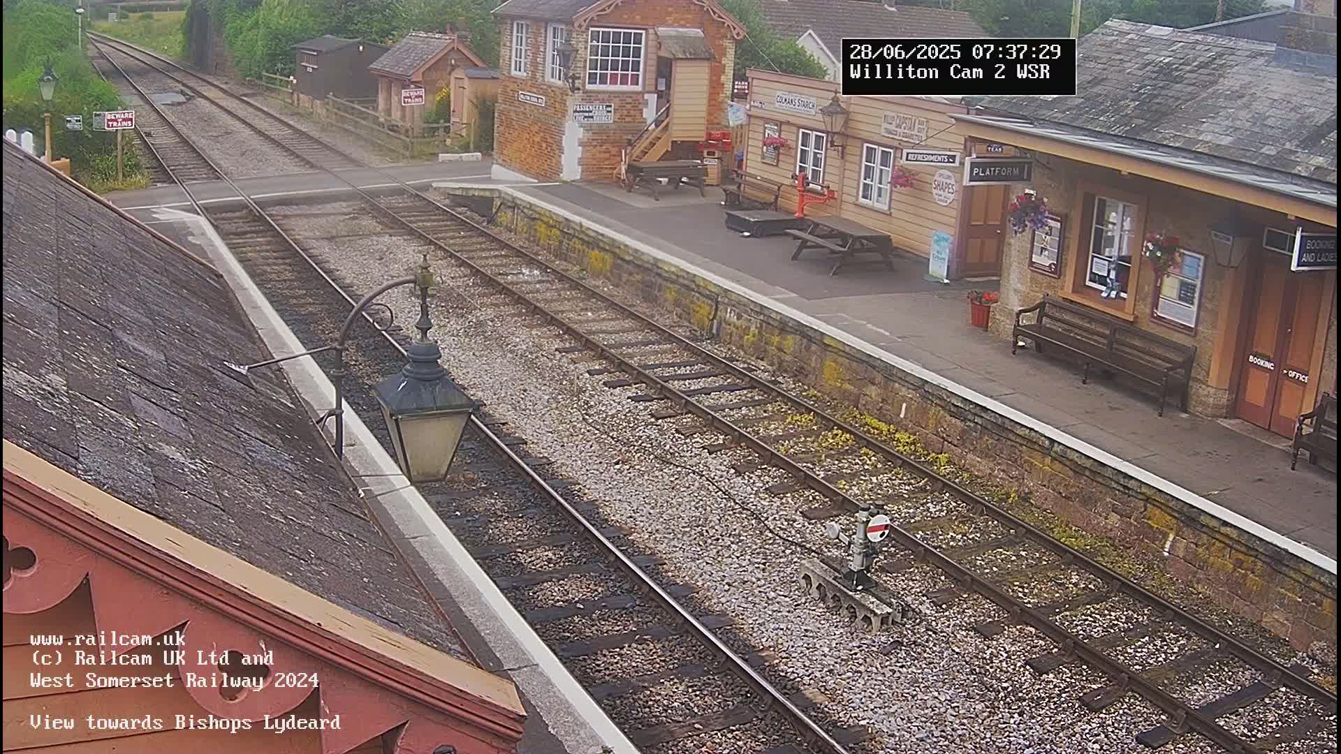 West Somerset Railway Williton Station South Platform View Live Cam  - Somerset, South West, England, United Kingdom