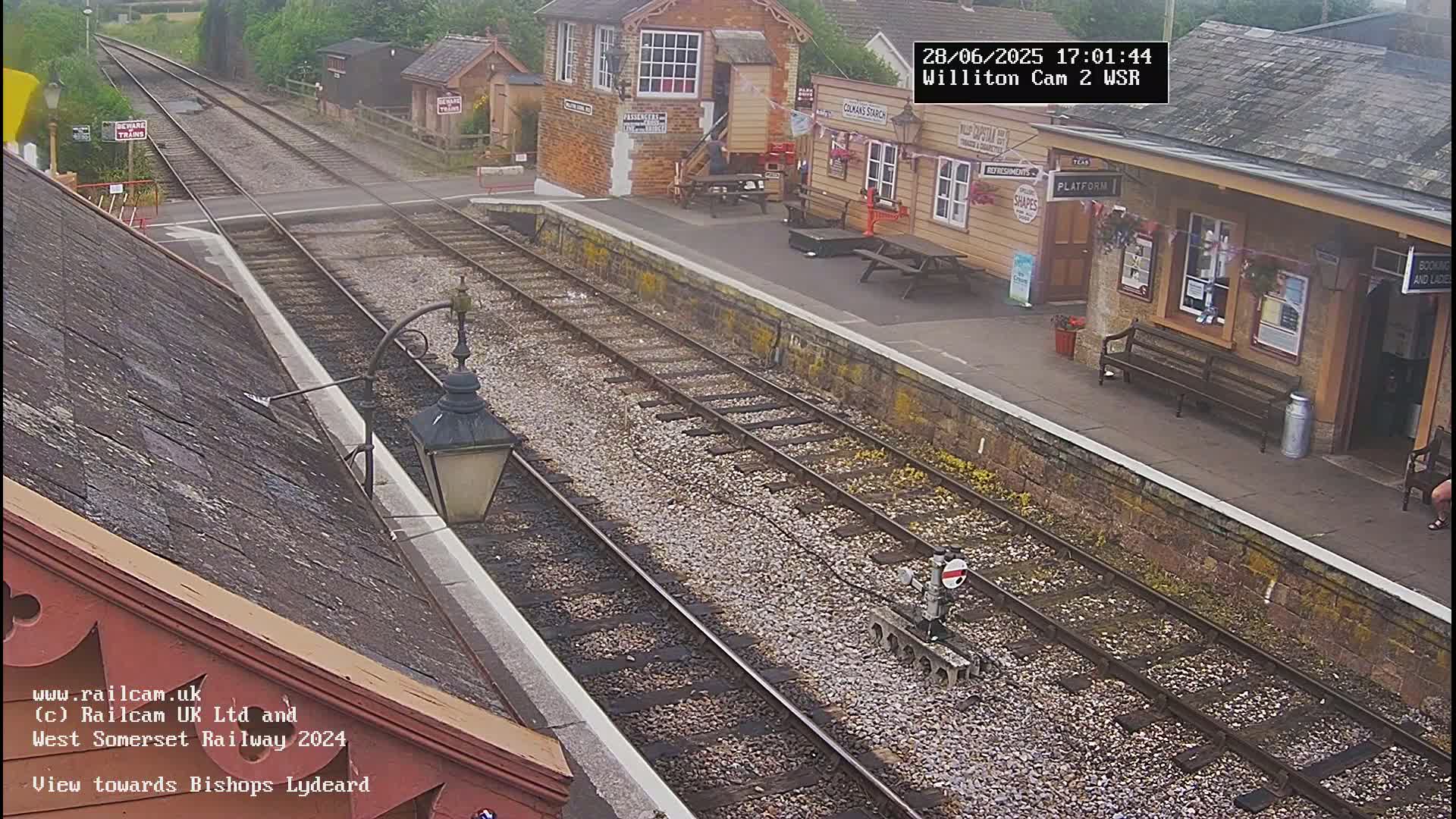 West Somerset Railway Williton Station South Platform View Live Cam  - Somerset, South West, England, United Kingdom