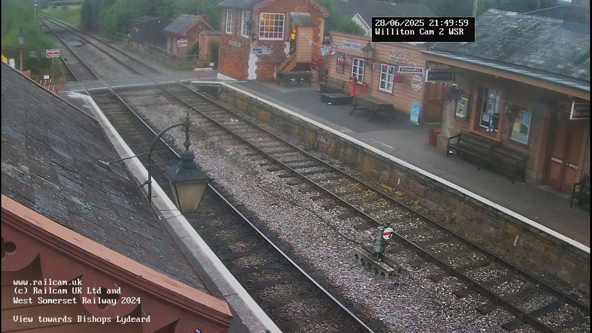 West Somerset Railway Williton Station South Platform View Live Cam  - Somerset, South West, England, United Kingdom