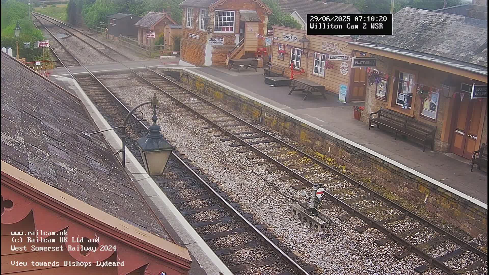 West Somerset Railway Williton Station South Platform View Live Cam  - Somerset, South West, England, United Kingdom