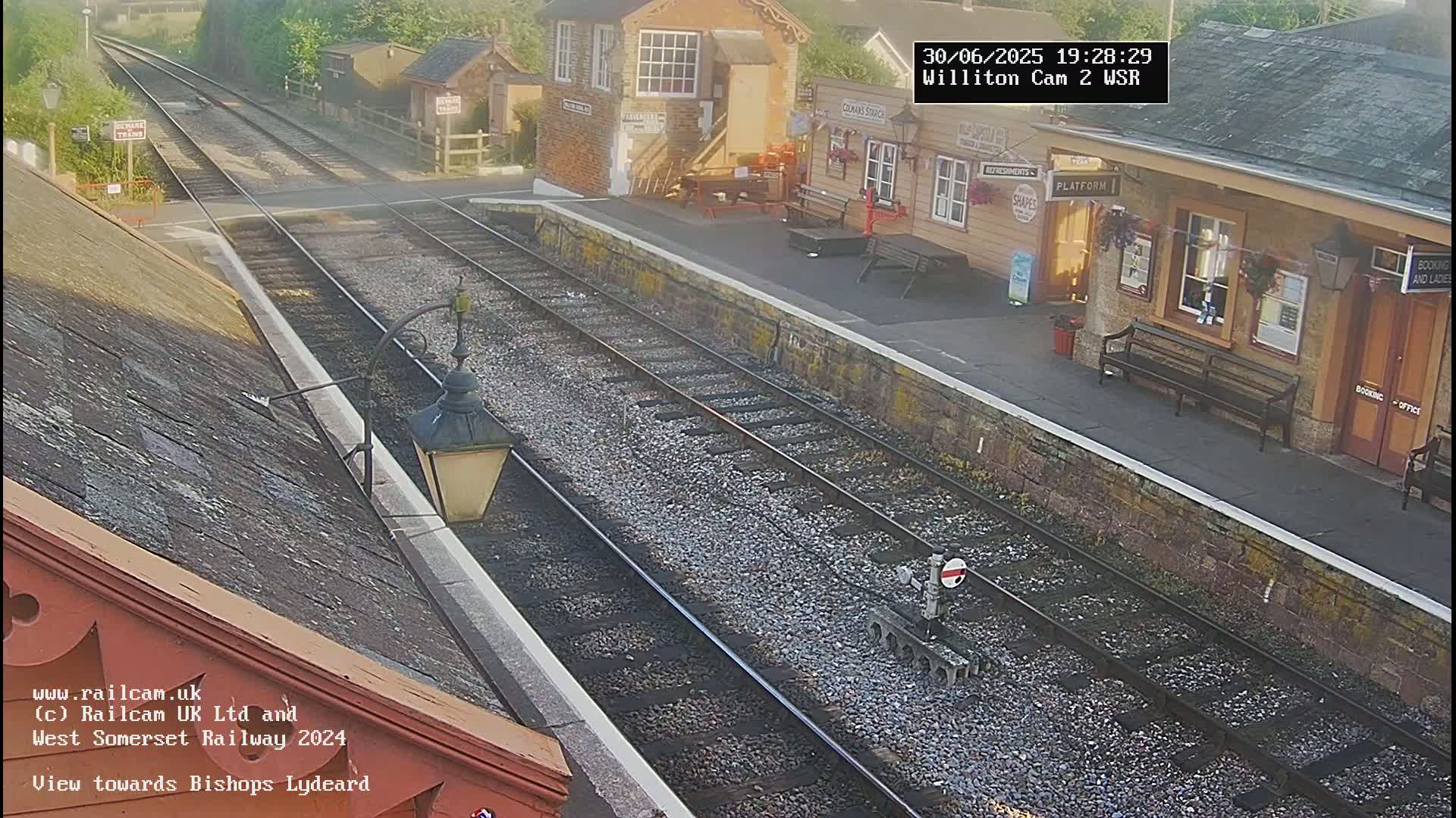 West Somerset Railway Williton Station South Platform View Live Cam  - Somerset, South West, England, United Kingdom