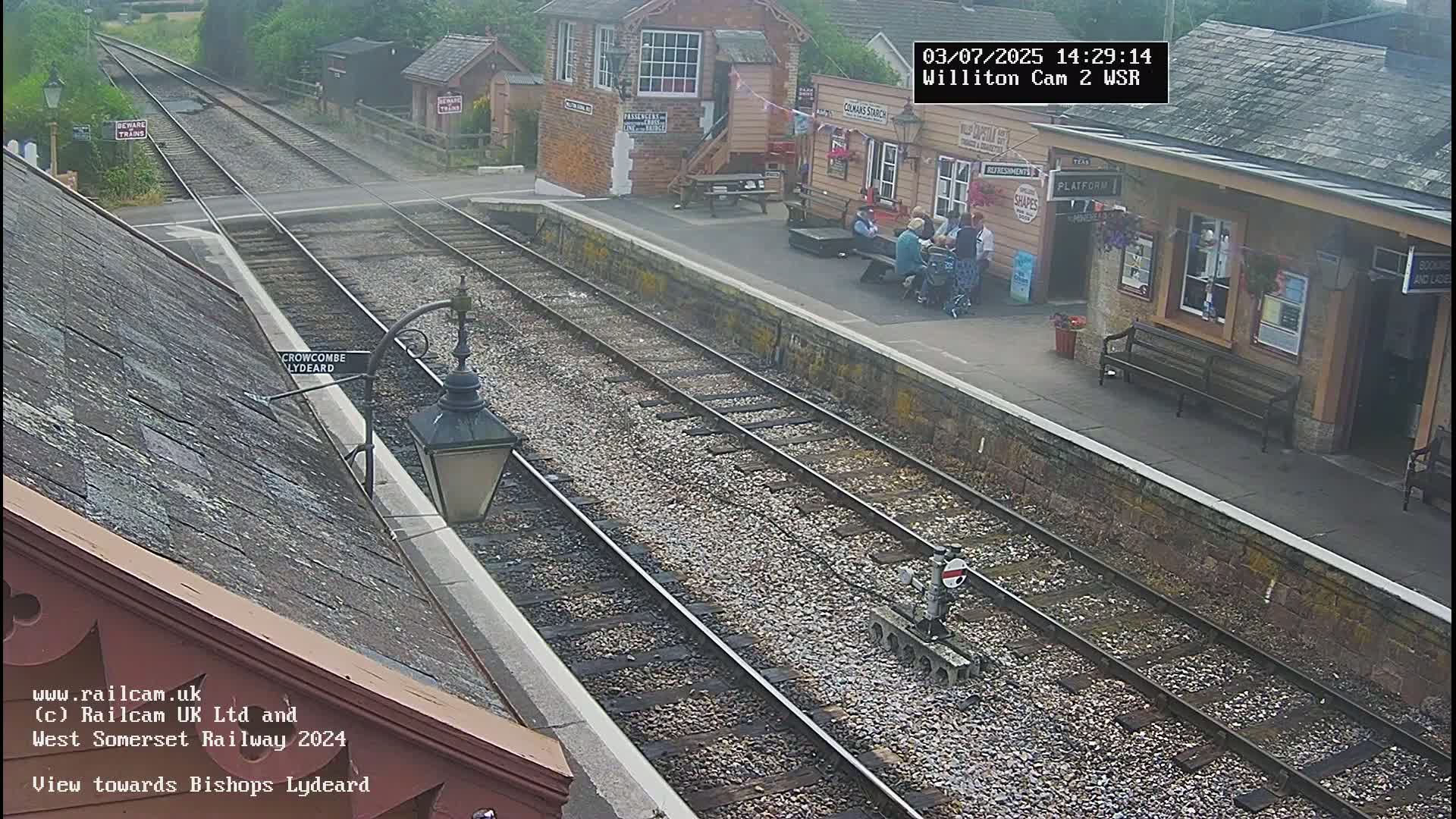 West Somerset Railway Williton Station South Platform View Live Cam  - Somerset, South West, England, United Kingdom