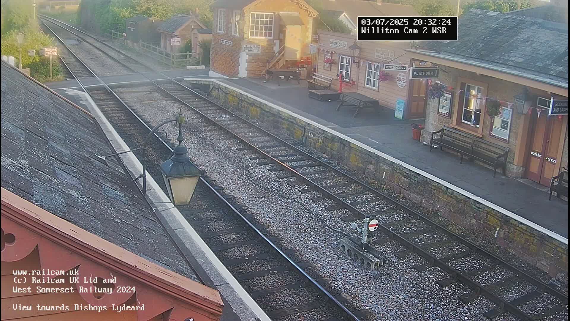 West Somerset Railway Williton Station South Platform View Live Cam  - Somerset, South West, England, United Kingdom