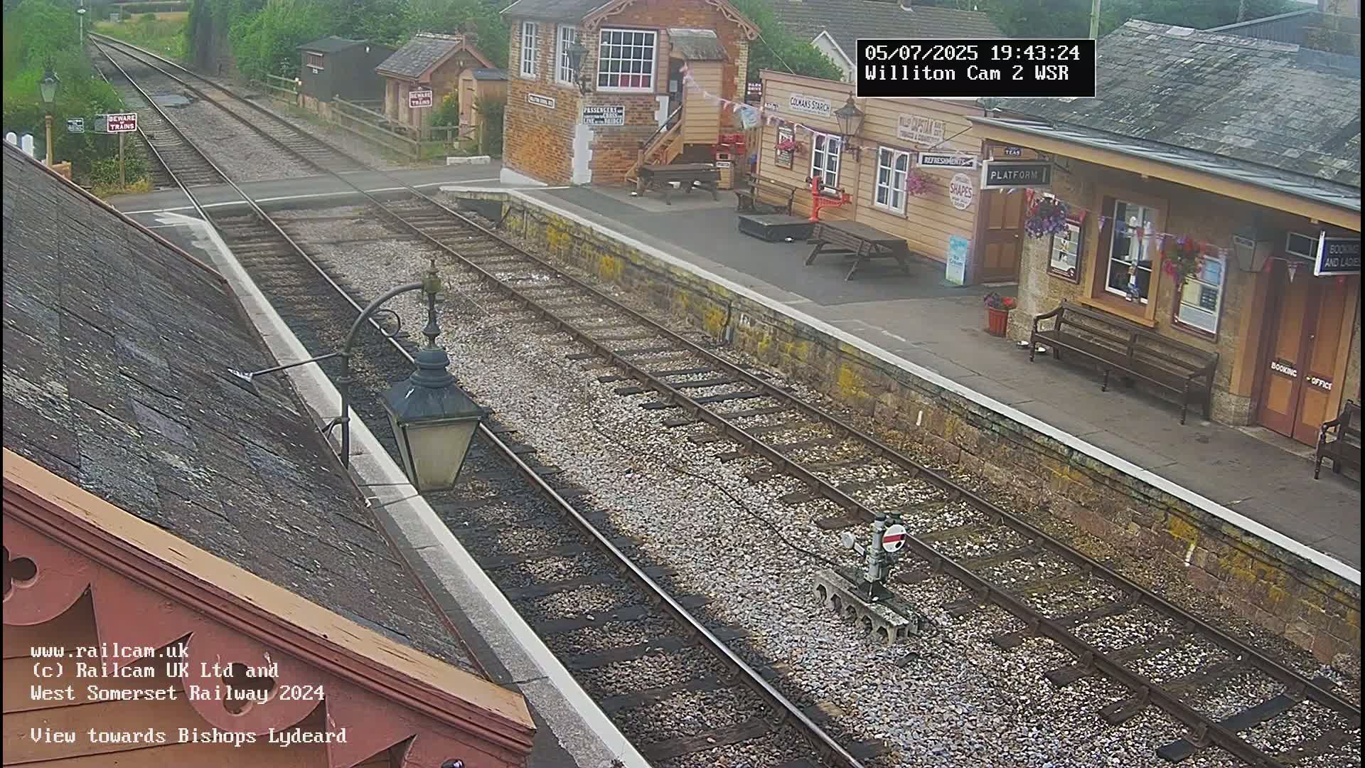 West Somerset Railway Williton Station South Platform View Live Cam  - Somerset, South West, England, United Kingdom