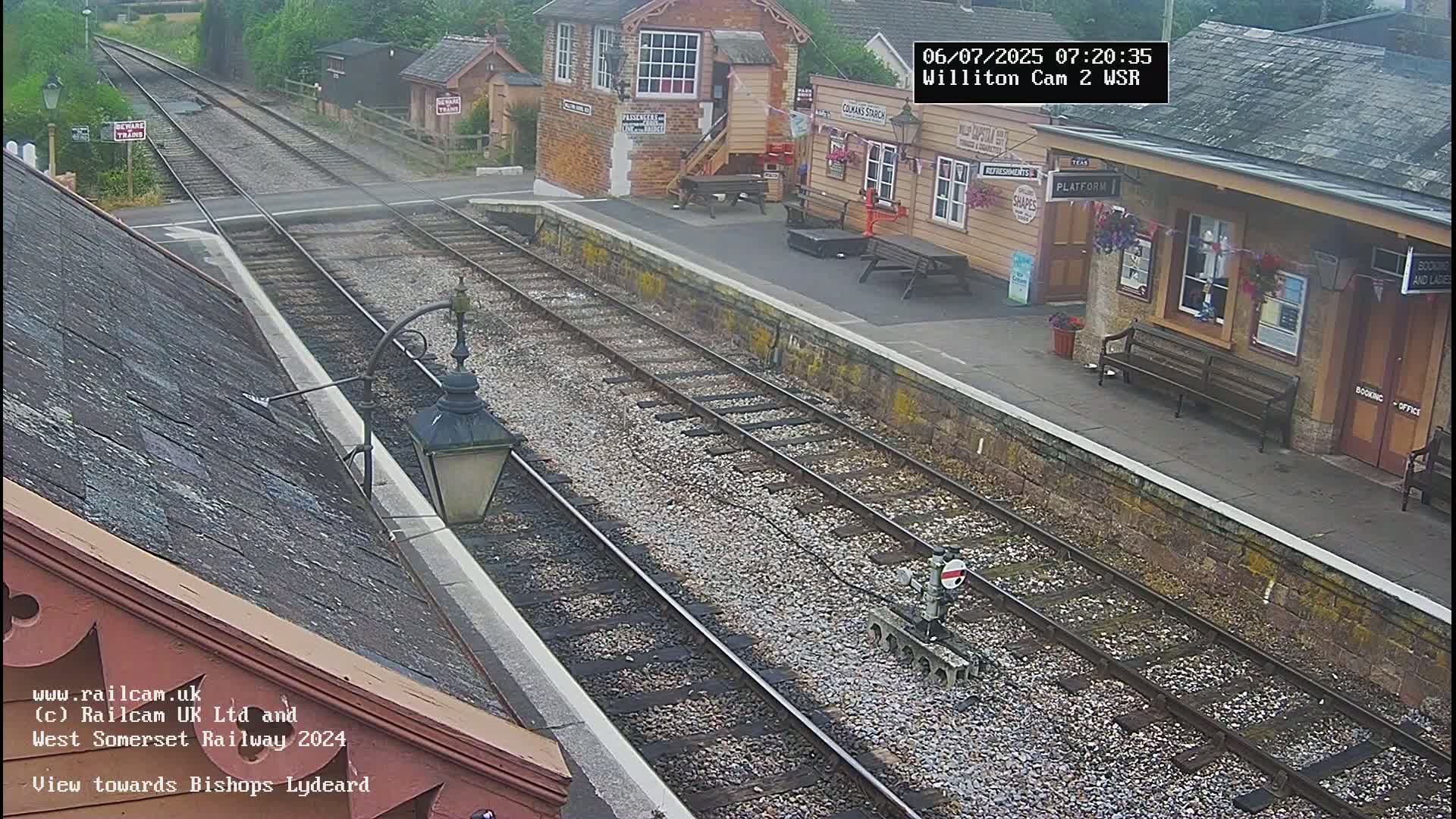 West Somerset Railway Williton Station South Platform View Live Cam  - Somerset, South West, England, United Kingdom
